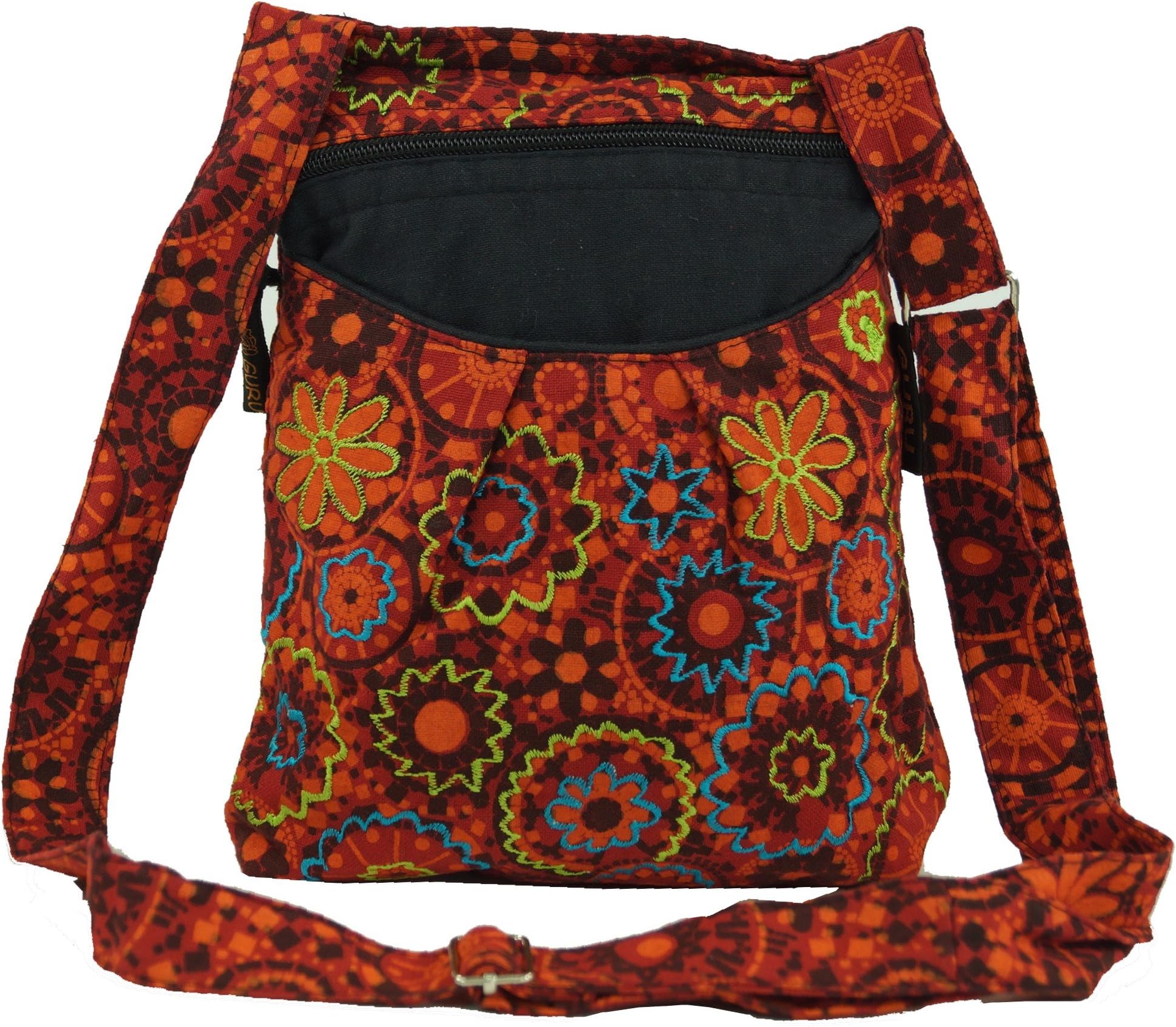 Boho Handytasche Für Damen - Bestickte Crossbody Tasche Mit Verstellbarem Gurt