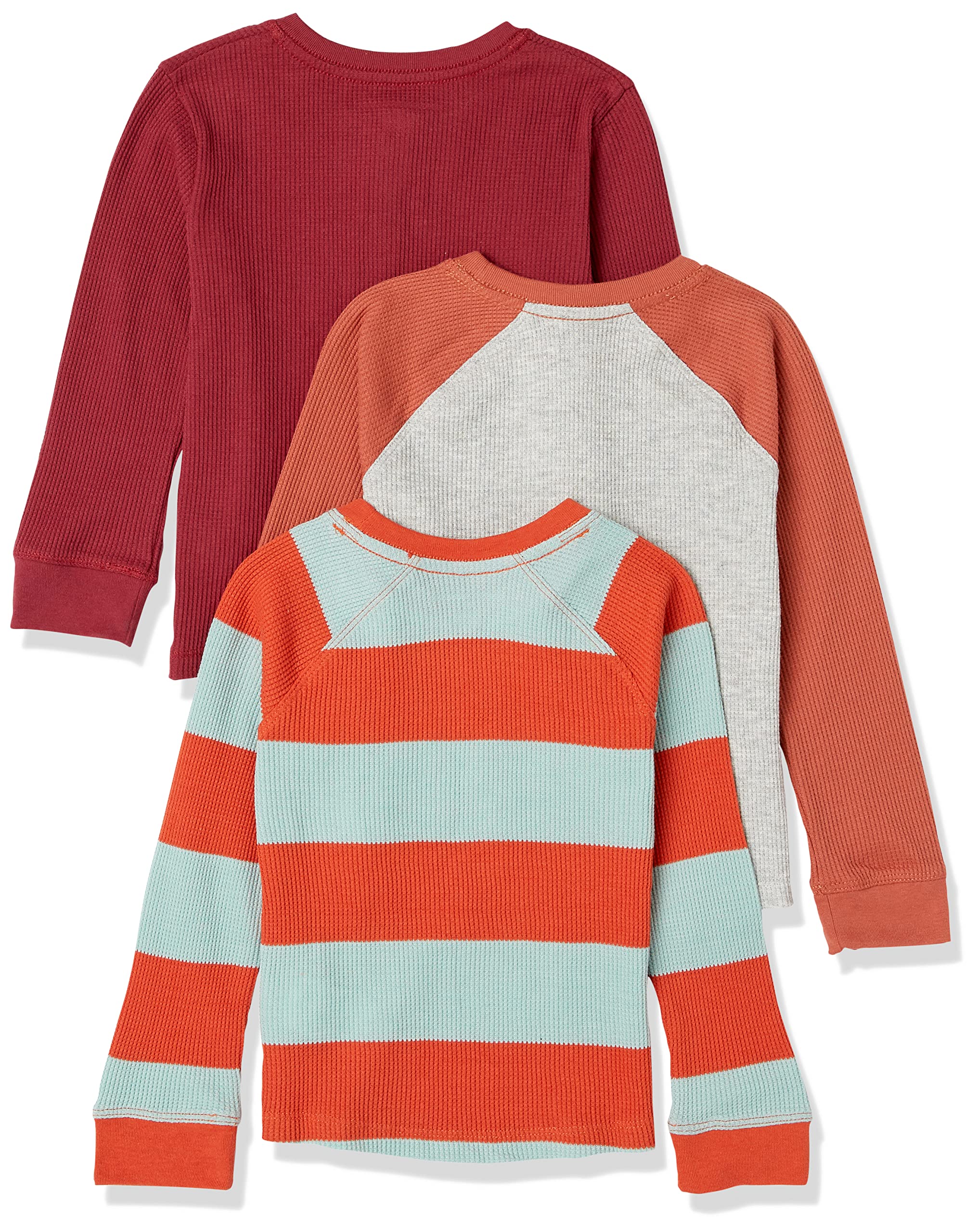 Amazon Essentials Camiseta térmica de Punto de Manga Larga Niño, Pack de 3