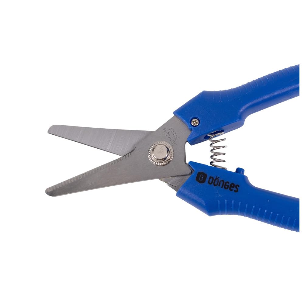 Dönges Cesoie di salvataggio Colonia con anello portachiavi, Economy (cesoie da salvataggio di Colonia, forbici a molla) lunghezza: 190 mm, funzionamento con una sola mano