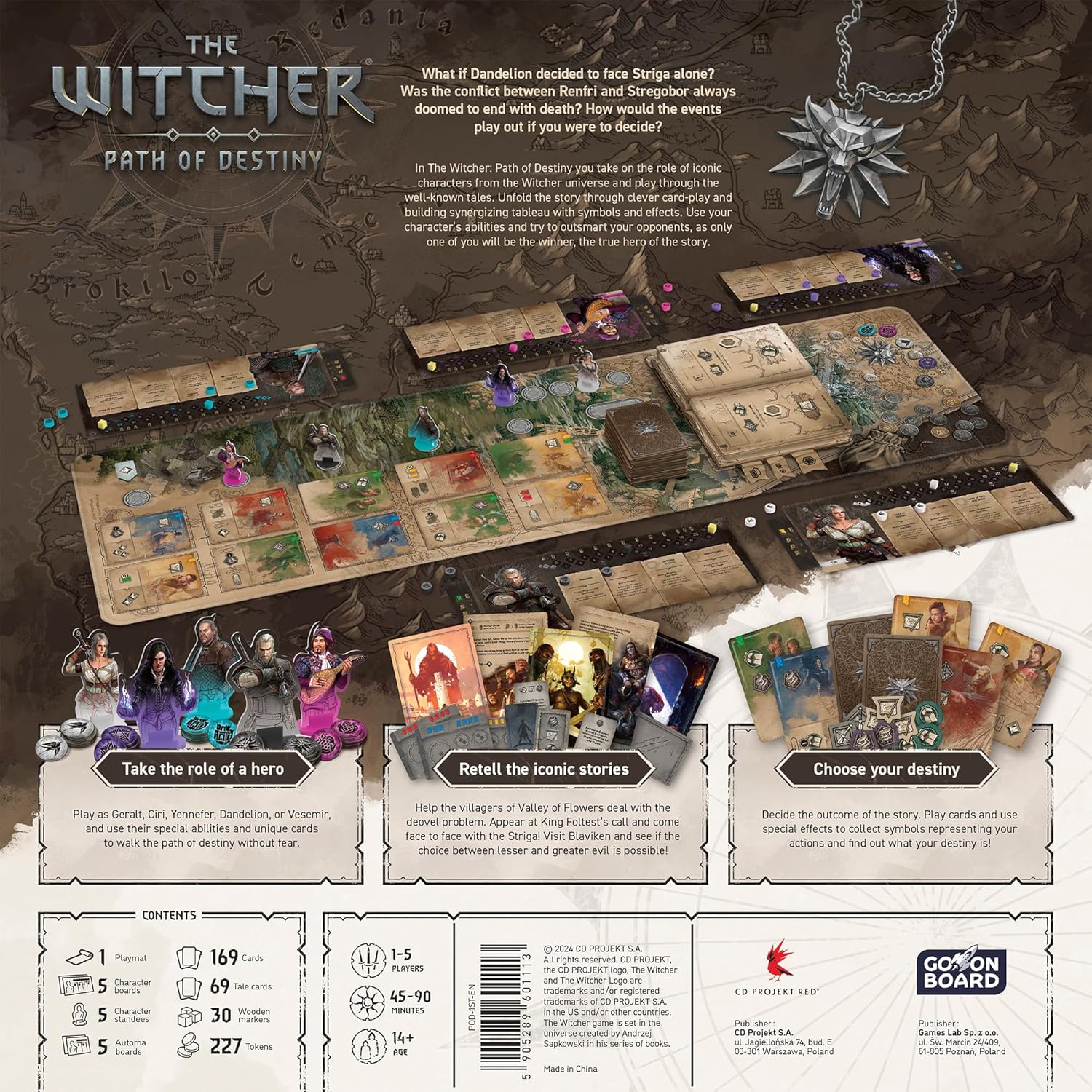 The Witcher: Path of Destiny Standard Edition - Competitive Tableau-Building Strategy Game Featuring Geralt, Yennefer, Ciri & More, Ages 14+, 1-5 Players, 45-90 Minute Playtime