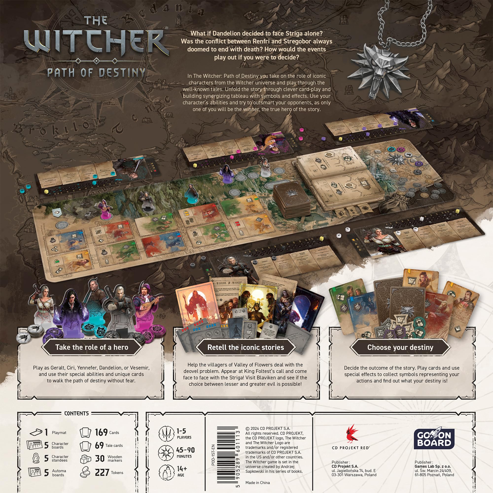 Go On Board | The Witcher Path of Destiny | 1-5 Player Tableau-Building Card Game | Ages 14+ Game in English