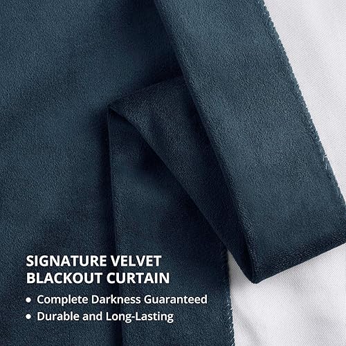 Miniatura 11 de HPD Half Price Drapes Velvet Blackout Curtains/Drapes - 84 Inches Long 1 Panel Blackout Curtain Signature Pleated for Living Room & Bedroom - 25W X