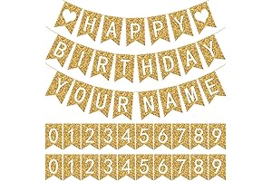 124 Pack Happy Birthday Banner Reusable Multi Occasion Party Decorations