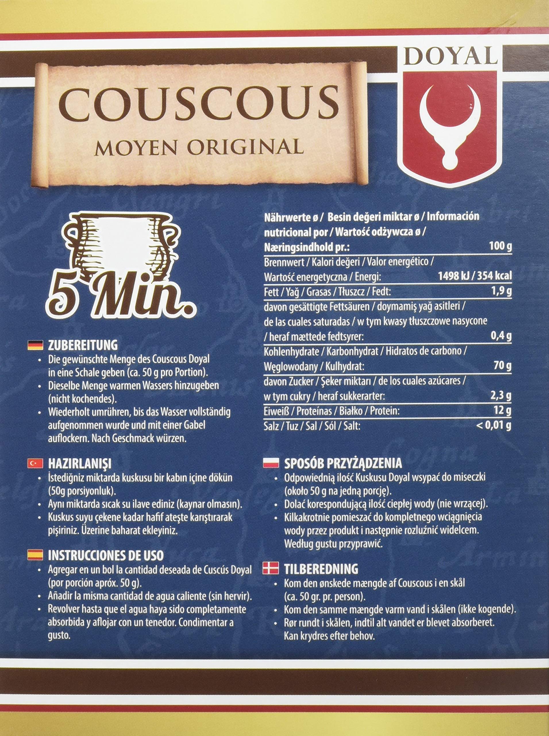 Doyal, Cuscús - 12 de 500 gr. (Total 6000 gr.)