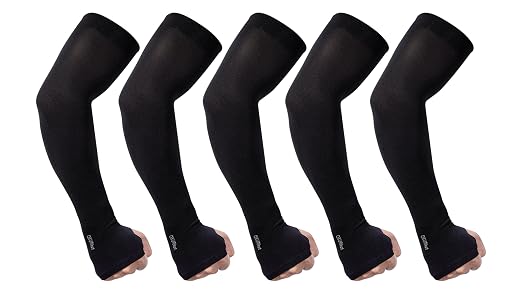 Maniche Braccio Protezione Solare UPF50+ | Traspiranti E Elastiche | Per Sport All'aperto (ciclismo, Golf, Escursionismo) | Set Unisex