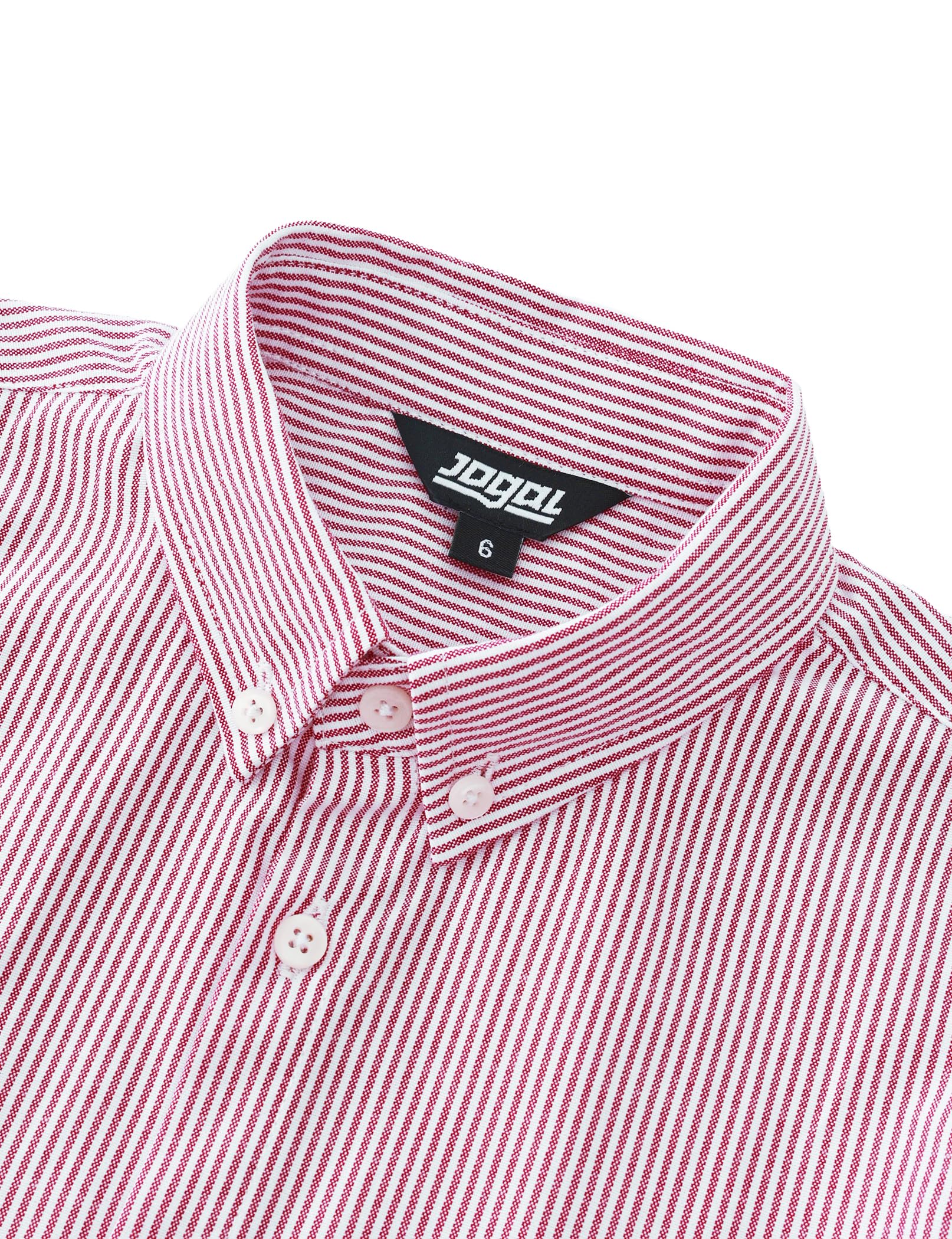JOGAL Camisas de Vestir Oxford de Manga Larga para niños de 6 a 14 años