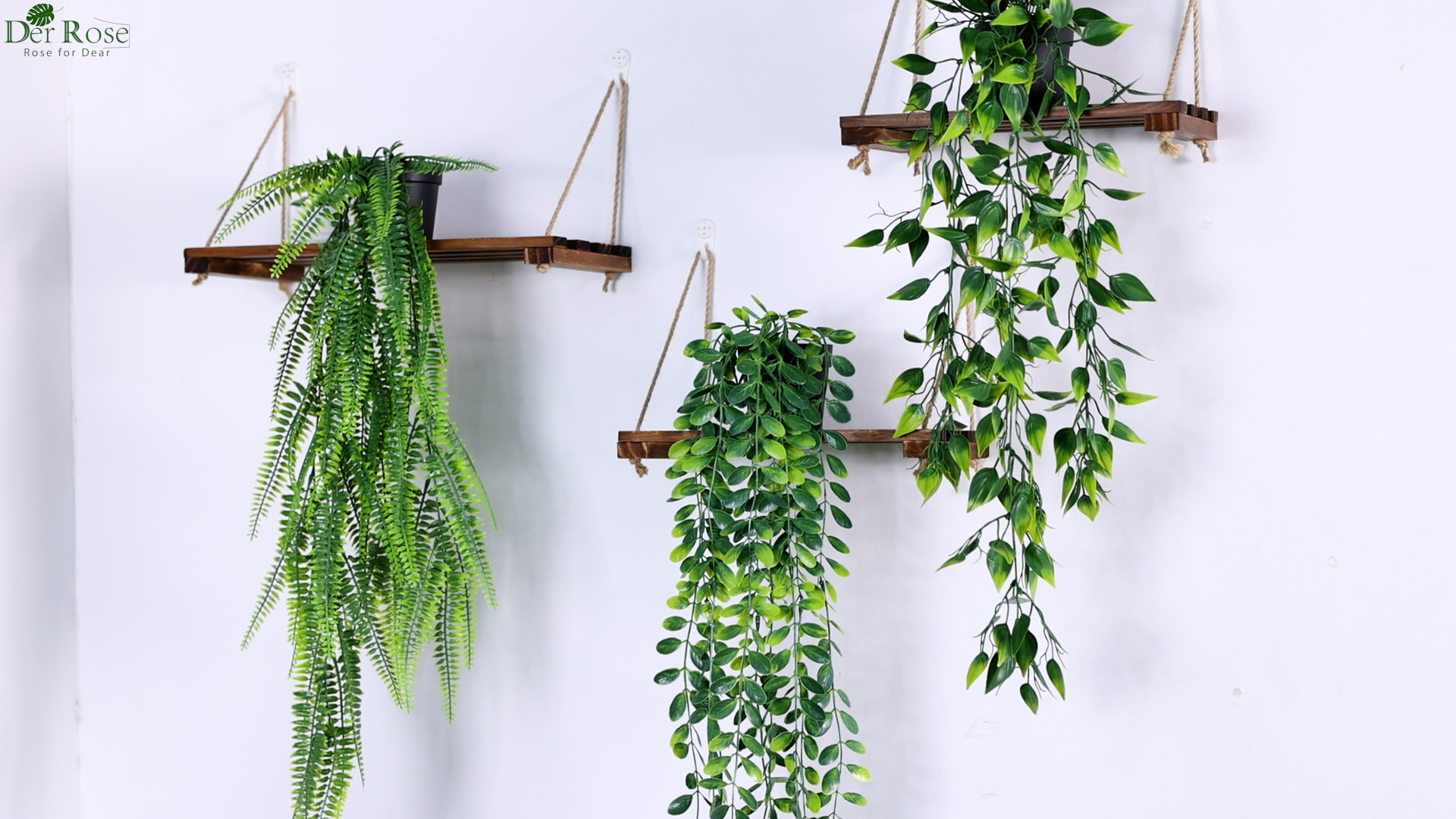 VCANIVR 4 stuks hangplanten met potten, Kunstmatige Hangplanten, Kunstplant Eucalyptus Bladeren in Pot, kunstplanten zoals echt, Hangplanten Potplant Kunstmatig voor Huistuin Decoratie