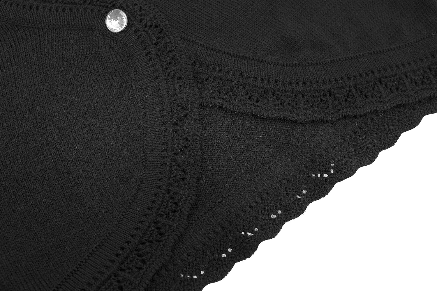 Lilax Little Girls' Knit Long Sleeve Button Closure Bolero Cardigan Shrug - Image 5