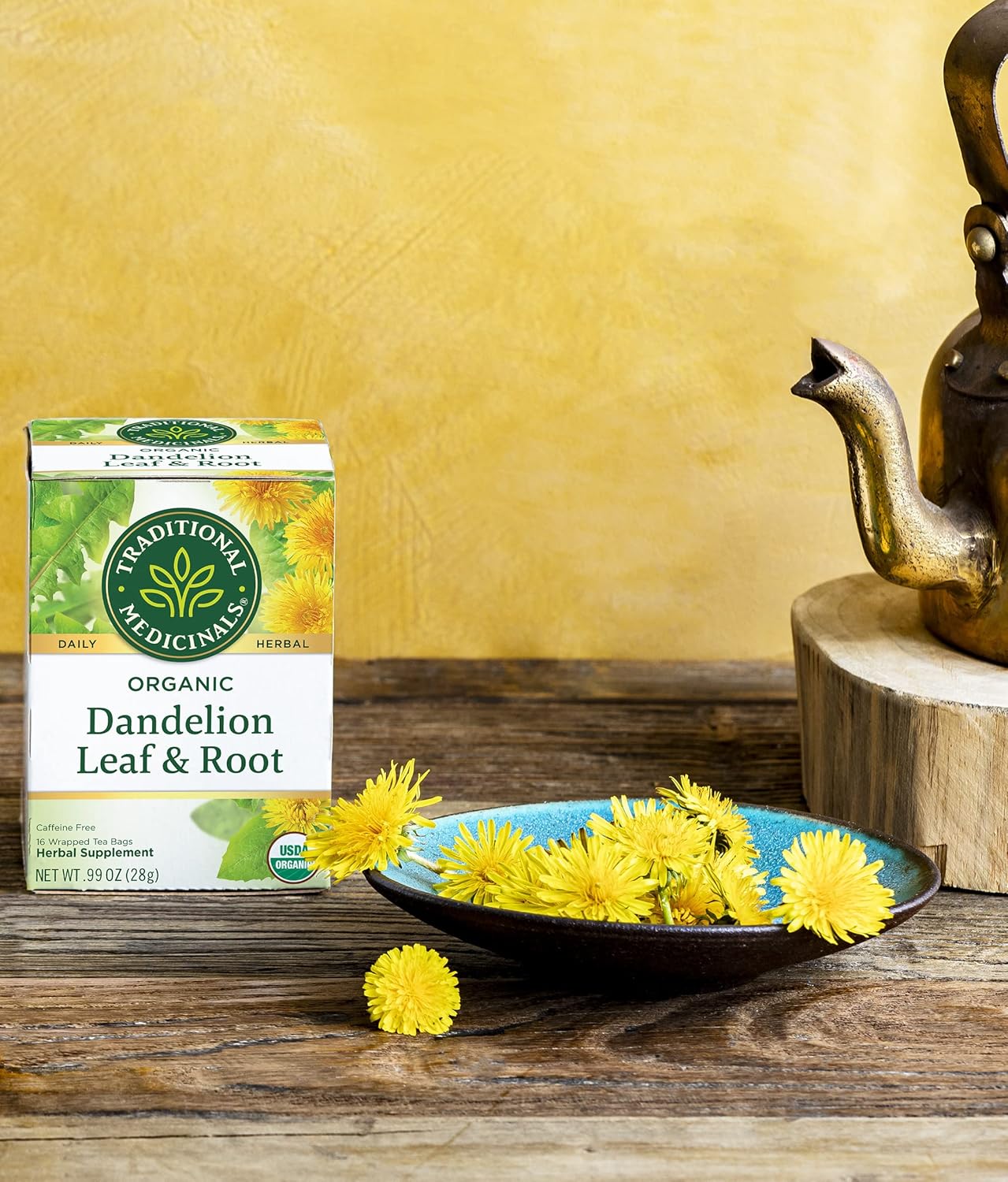Traditional Medicinals Organic Dandelion Leaf & Root Herbal Tea, Supports Kidney Function & Healthy Digestion, (Pack of 2) - 32 Tea Bags Total - Image 7