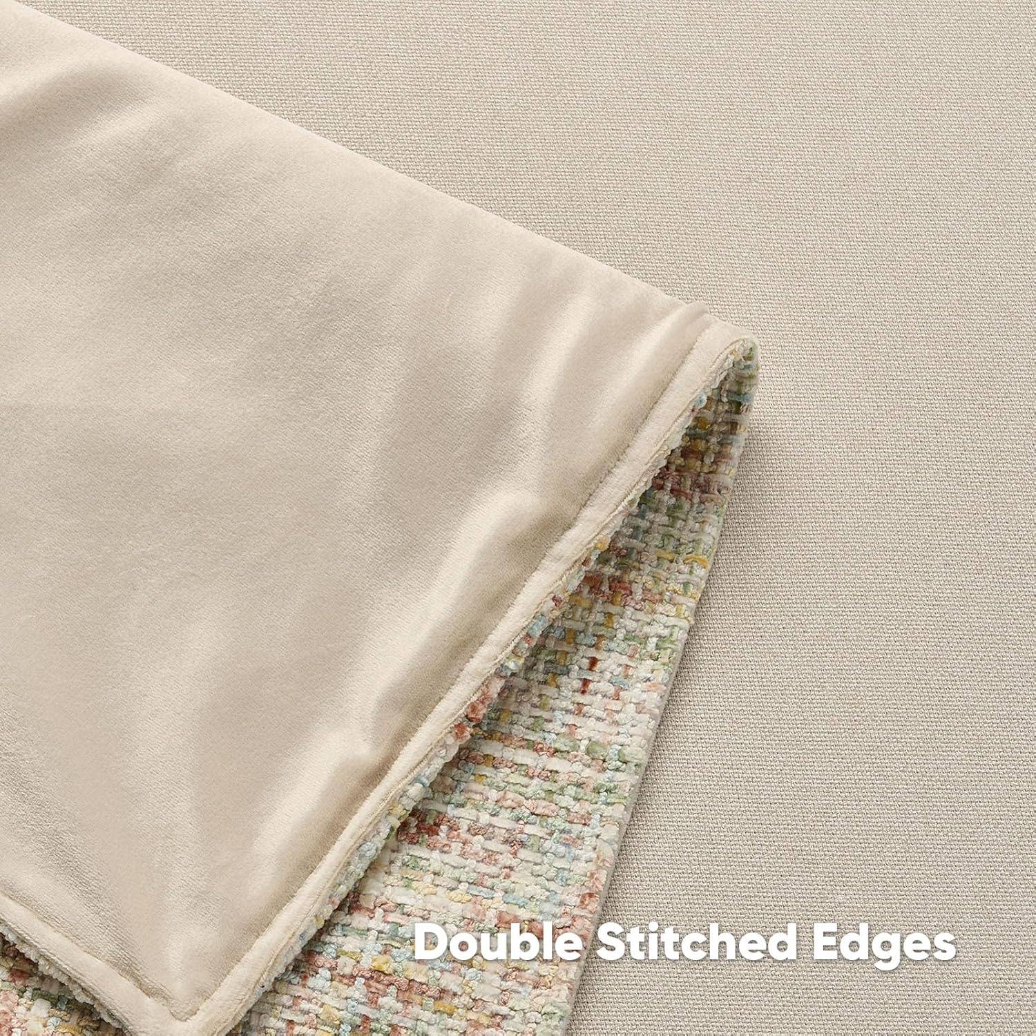 HAUSSY Colorful Throw Pillow Covers 12x20 Set of 2 Chenille Tweed Textured Decorative Couch Lumbar Pillow Covers Neutral Modern Pillow Cases for Sofa Bed Living Room Decor