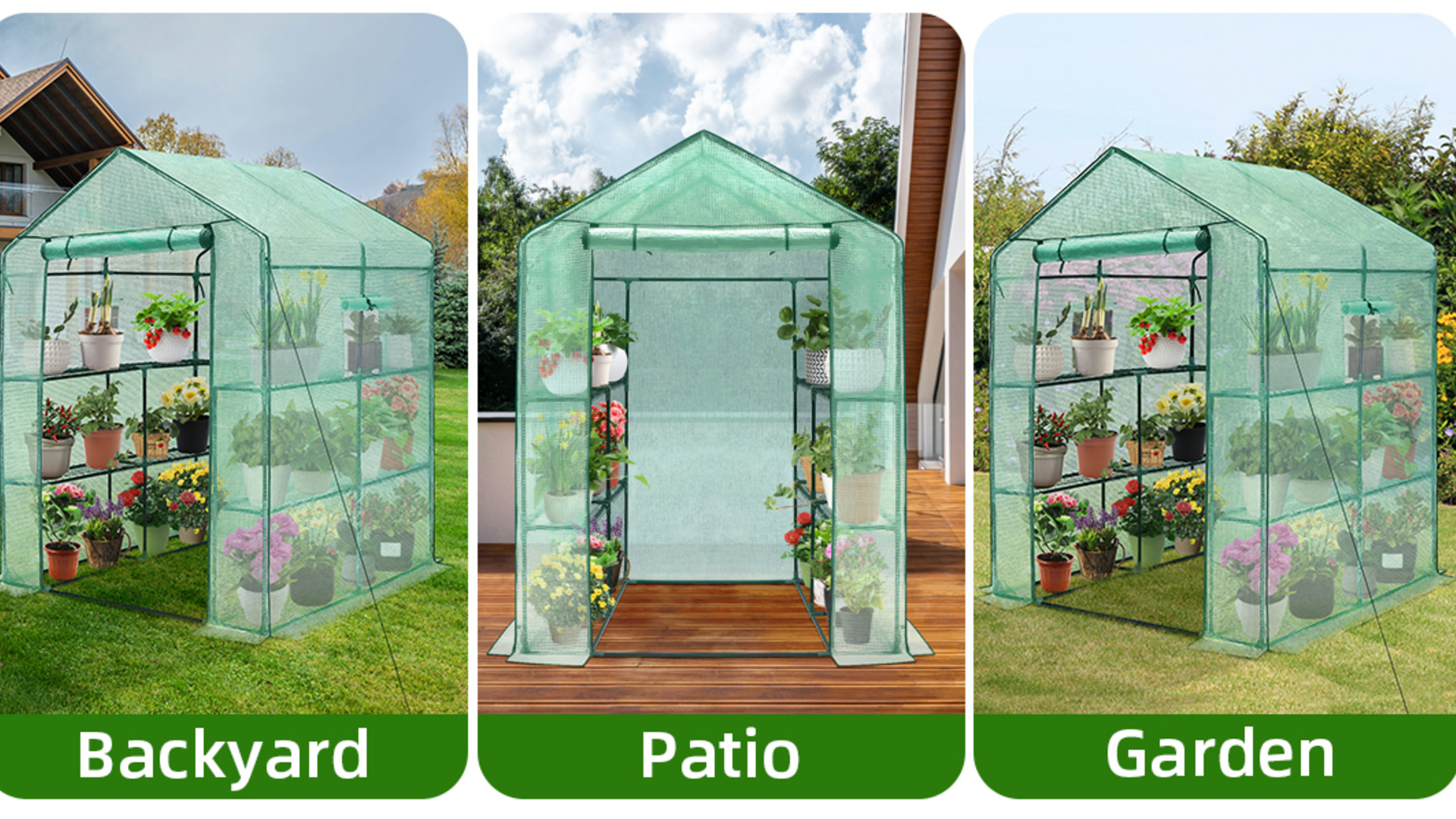 Amazon.com : Greenhouse Replacement Cover, 56×29×76 Inches PE Walk