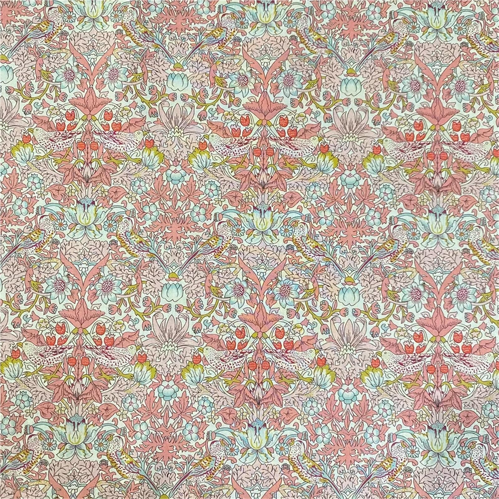 Baumwollstoff Baumwolle 80S Erdbeere Popeline Stoff Digitaldruck Diy Handgemachte Kleider Hemd Tuch für Handarbeiten(100CM X 145CM)