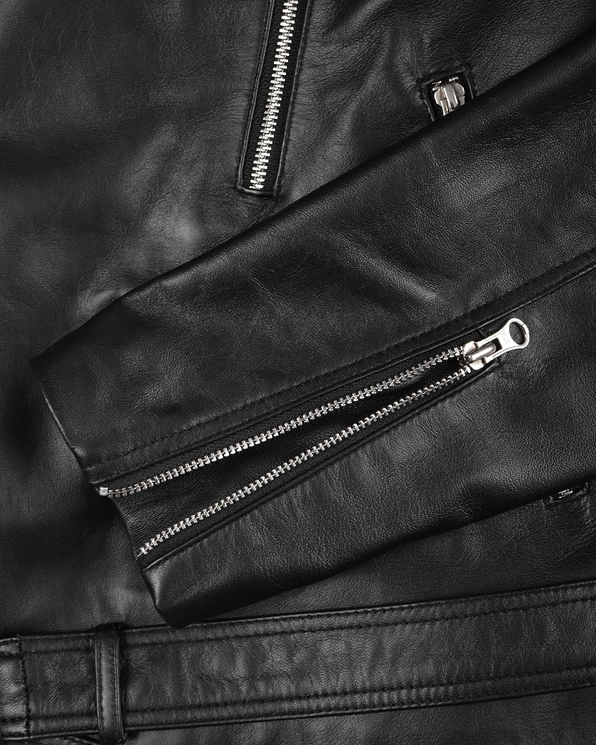 fjackets Asymmetrical Style Mens Leather Jacket - Real Lambskin Leather Jackets Men Casual Outerwear Leather Jackets for Men