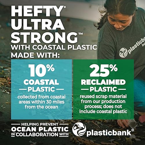 Miniatura 55 de Hefty - Bolsas para Basura Para Cocina, Altas, Ultra Fuertes, Aroma a Lavanda y Vainilla Dulce, 13 Galones, 80