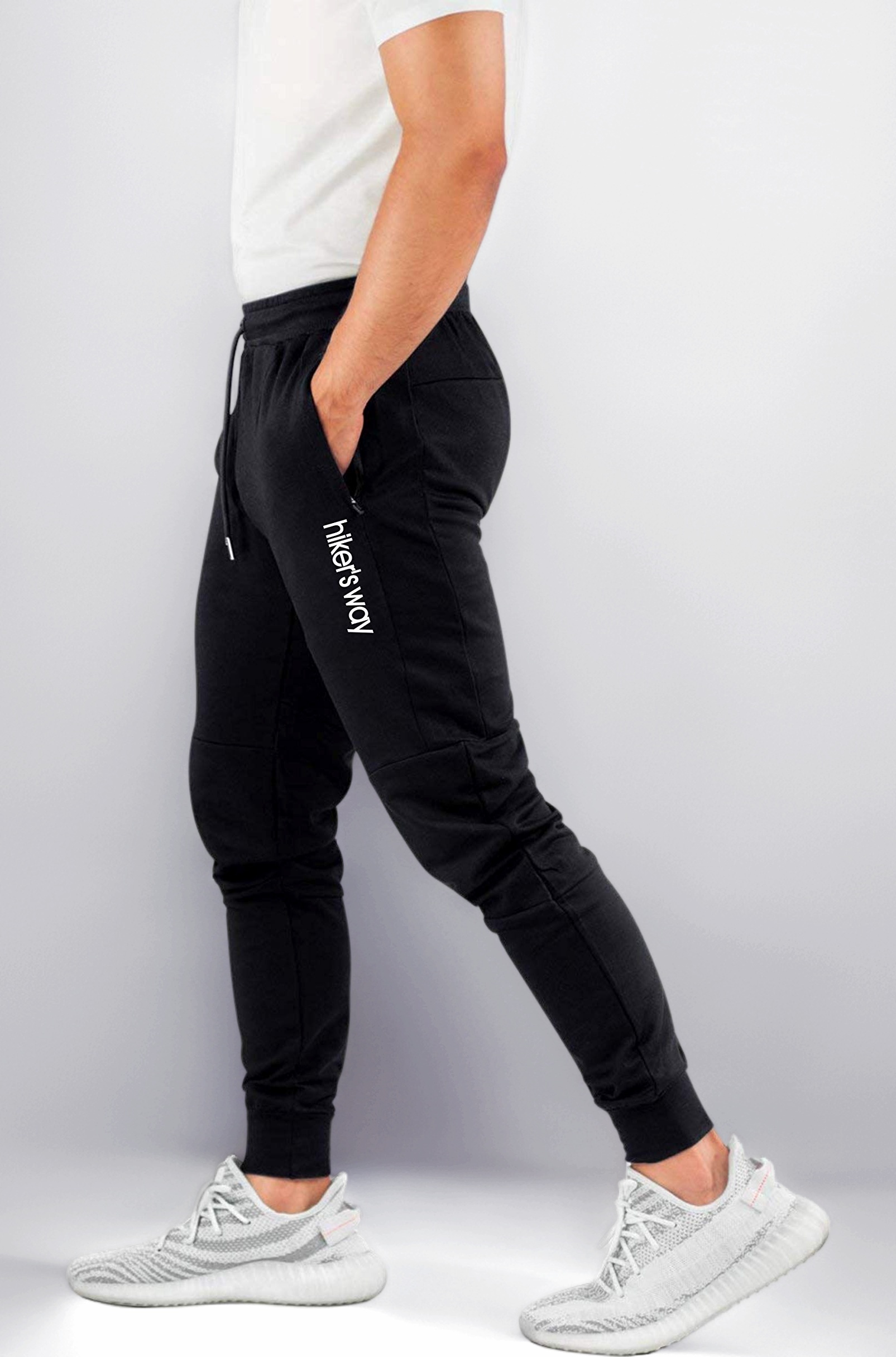 Track Pant for Men Sports Lowers, Joggers with Two Side Zipper Pockets