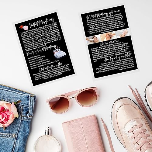 Miniatura 6 de Tarjeta de información de mesoterapia virtual | Paquete de 30 | Tamaño de postal de 4 x 6 pulgadas | Cuidado de la piel | Folleto de información del