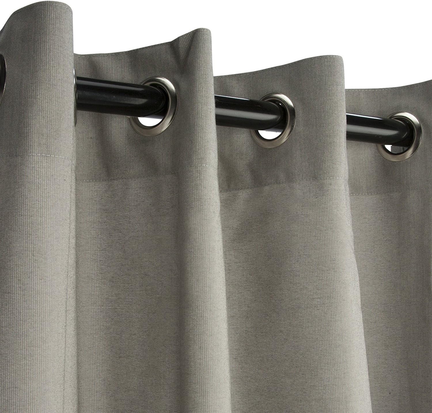 Comfort Classics Sunbrella Outdoor Curtain Panel, Nickel Grommet Top, 50 by 108 Inch in Dove; Perfect for Your Patio, Porch, Gazebo, or Pergola Inc.