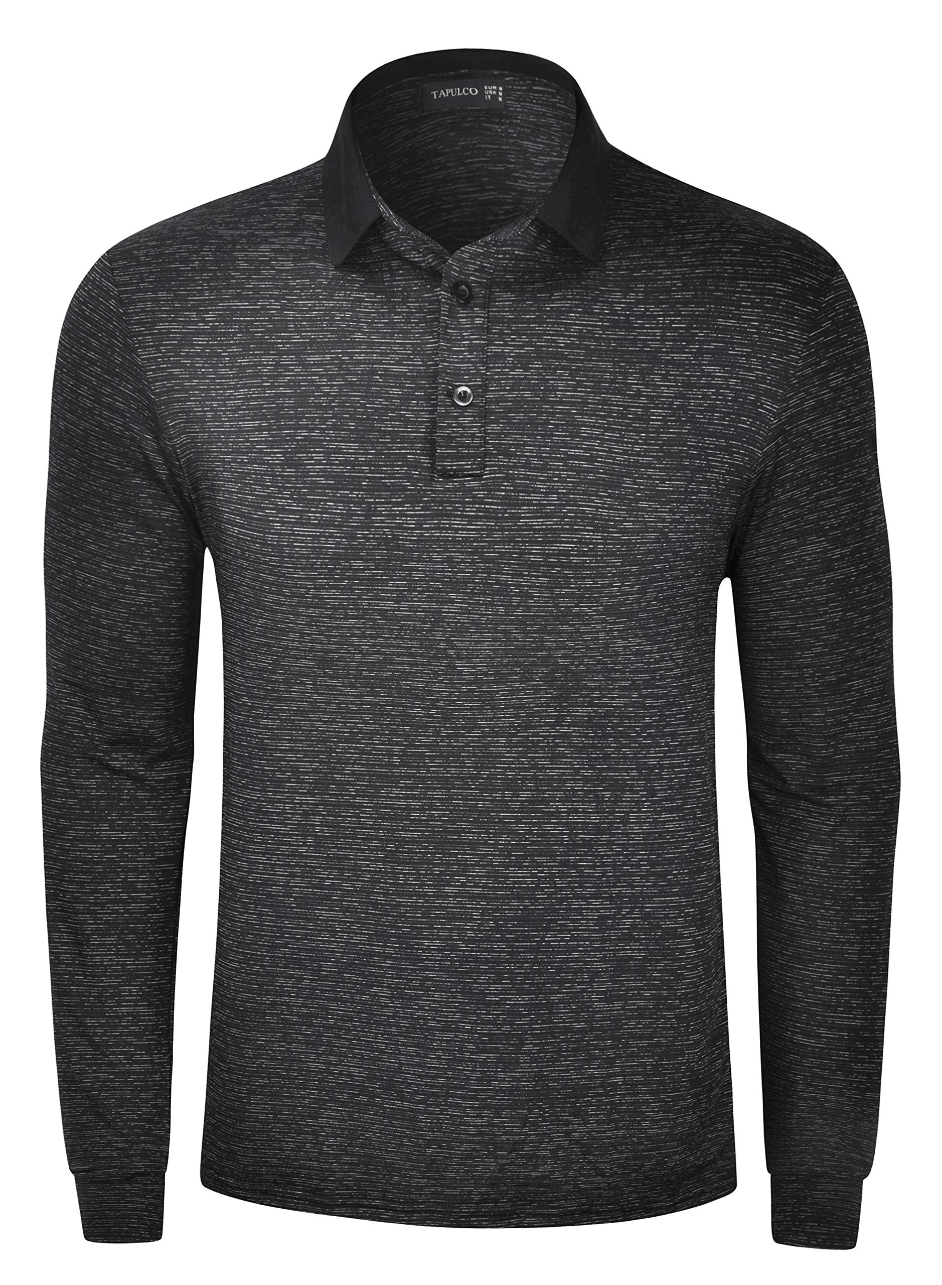 TAPULCO Mens Quick Dry Polo Shirts Camouflage Pattern Performance Athletic Lightweight Breathable Casual Golf Tshirts