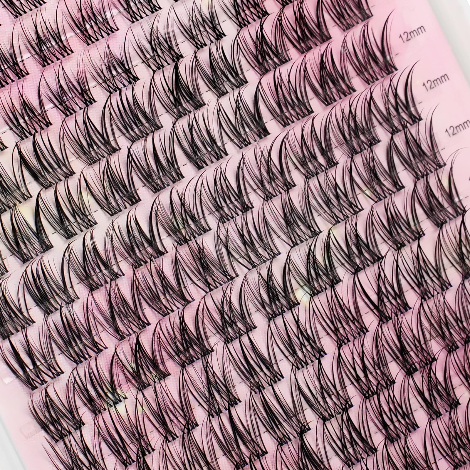 YOONOYA Wispy Lash Clusters 140 PCS 10-14mm Eyelash Clusters C Curl Cluster Eyelash Extensions Natural Wispy Cluster Lashes Reusable Individual Invisible Band Lash Extension (QX-10-14mm-Mix) - Image 2