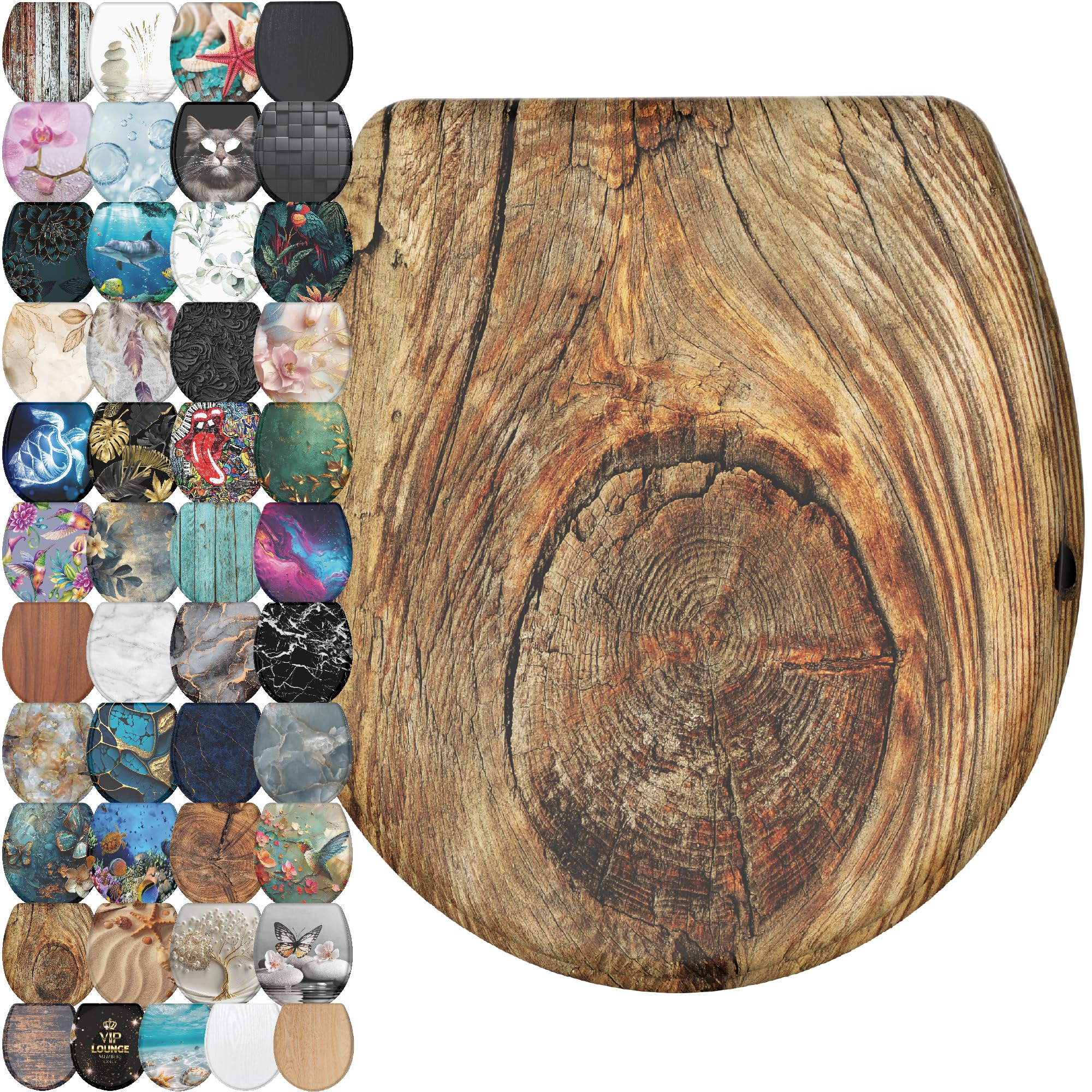 Sanilo Wooden Toilet Seat with Quick Release & Soft Close