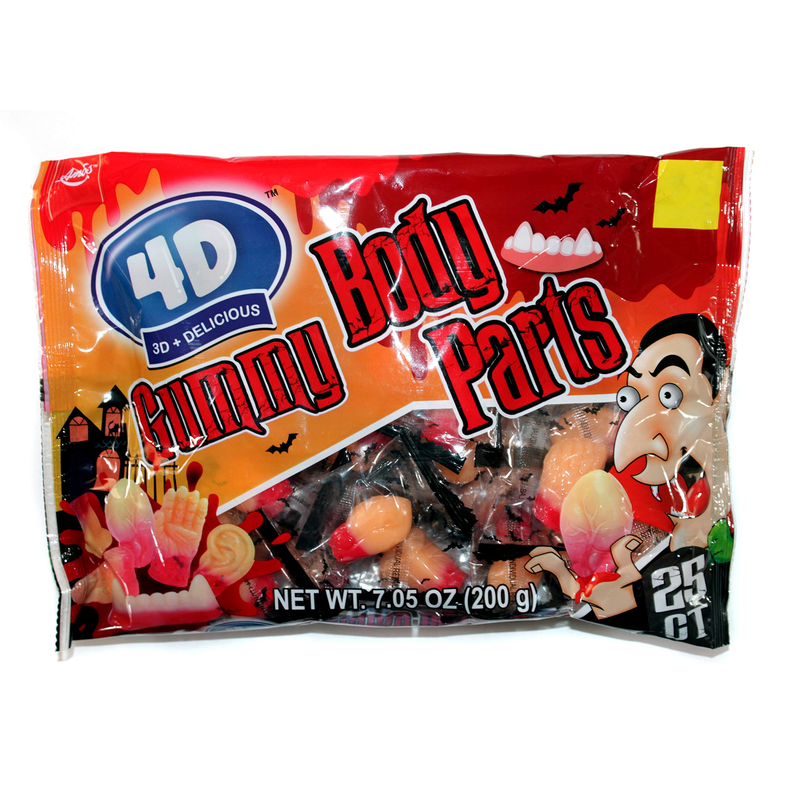 Buy 4D (1) Bag Gummy Body Parts Halloween Candy Assortment 25