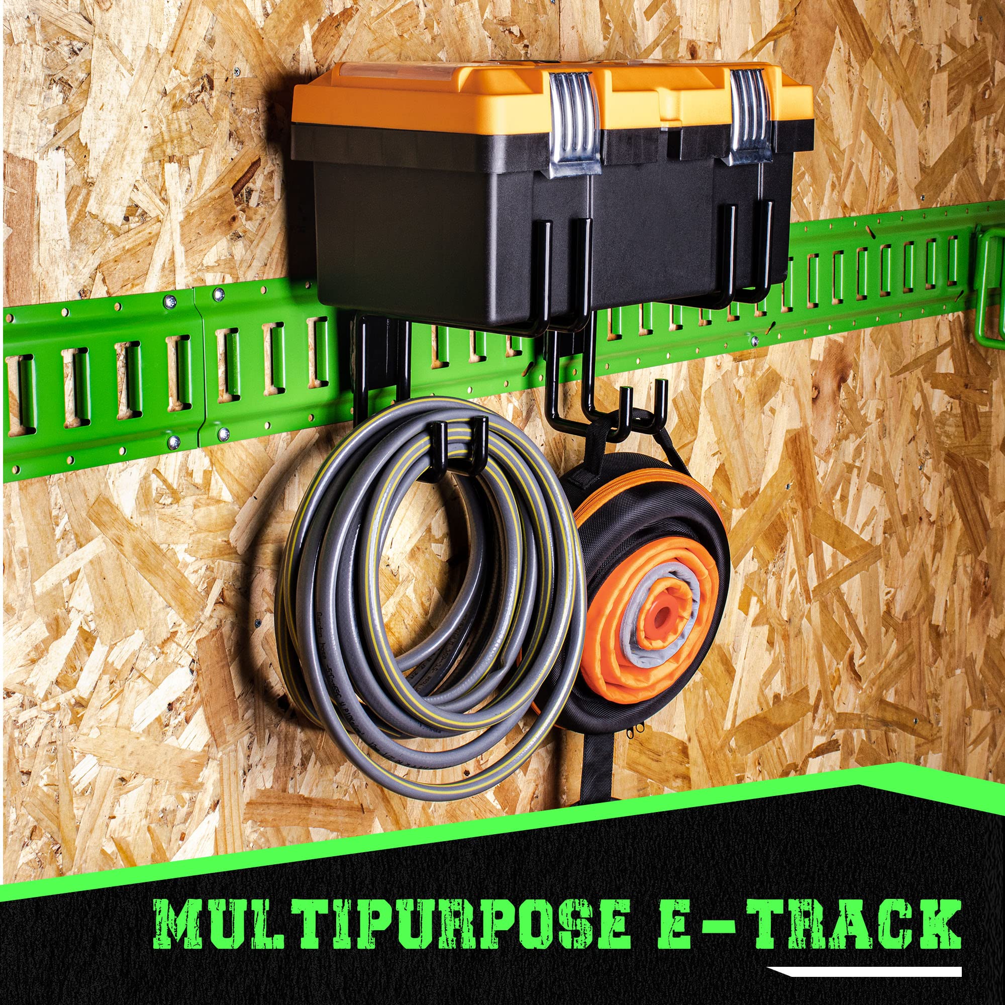 AUTOSwpozo Confezione Da 8 Ganci Per Pala E Utensili Per E-Track – Accessori Per Rimorchi, Camion E Officina – Acciaio Zincato
