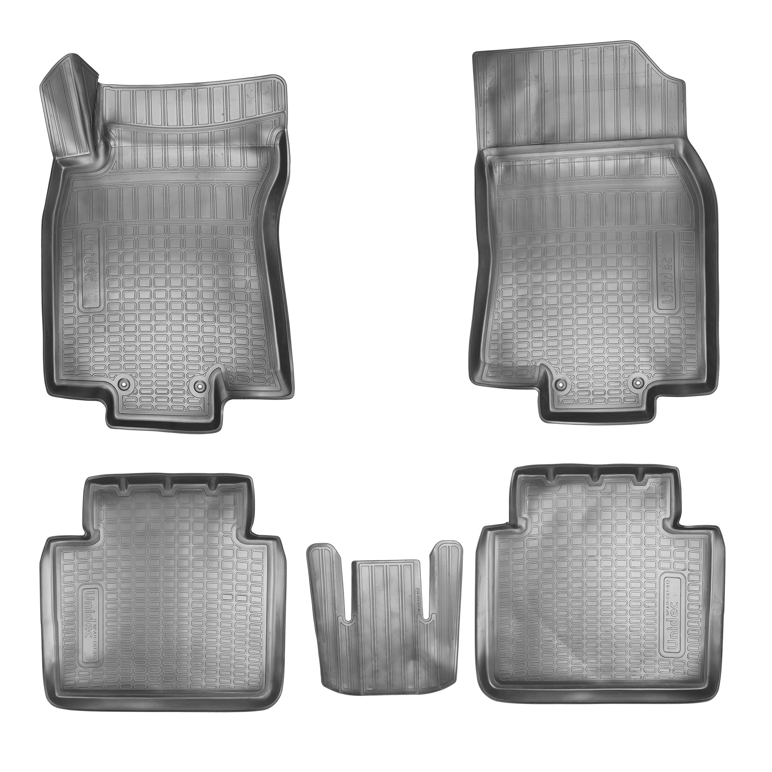 Recambo Alfombrillas de goma 3D para Coche, aptas para Nissan X-Trail | T32 | a partir de 2014 > | Ajuste perfecto con borde