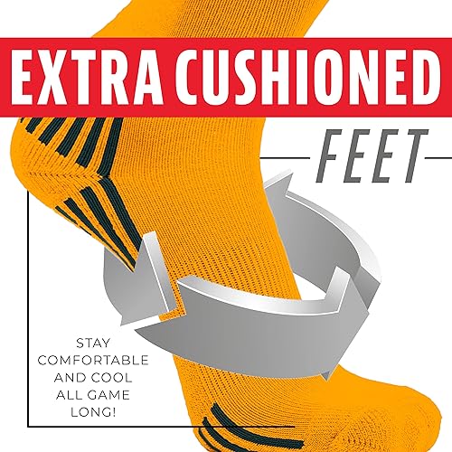 Miniatura 2 de Franklin Sports Calcetines de béisbol y sóftbol juveniles, calcetines de béisbol y sóftbol para niños, calcetines deportivos altos para niños y niñas