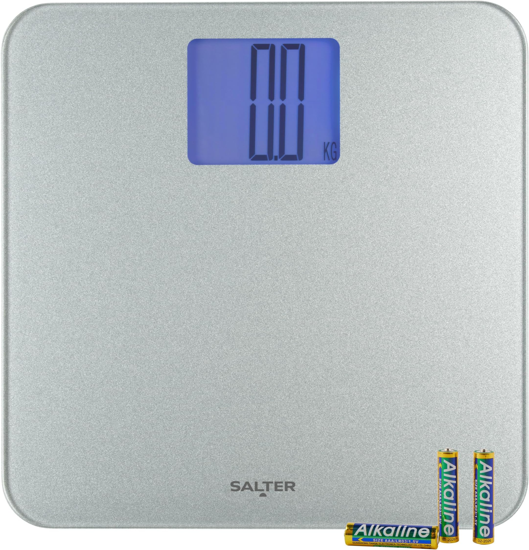 Max Digital Bathroom Scale – Supersize LCD Display, 250 kg Capacity, Large Platform, Easy Read LCD Display, Carpet Feet & Batteries Included, Kg/lbs, Instant Readings, Weight Measurements