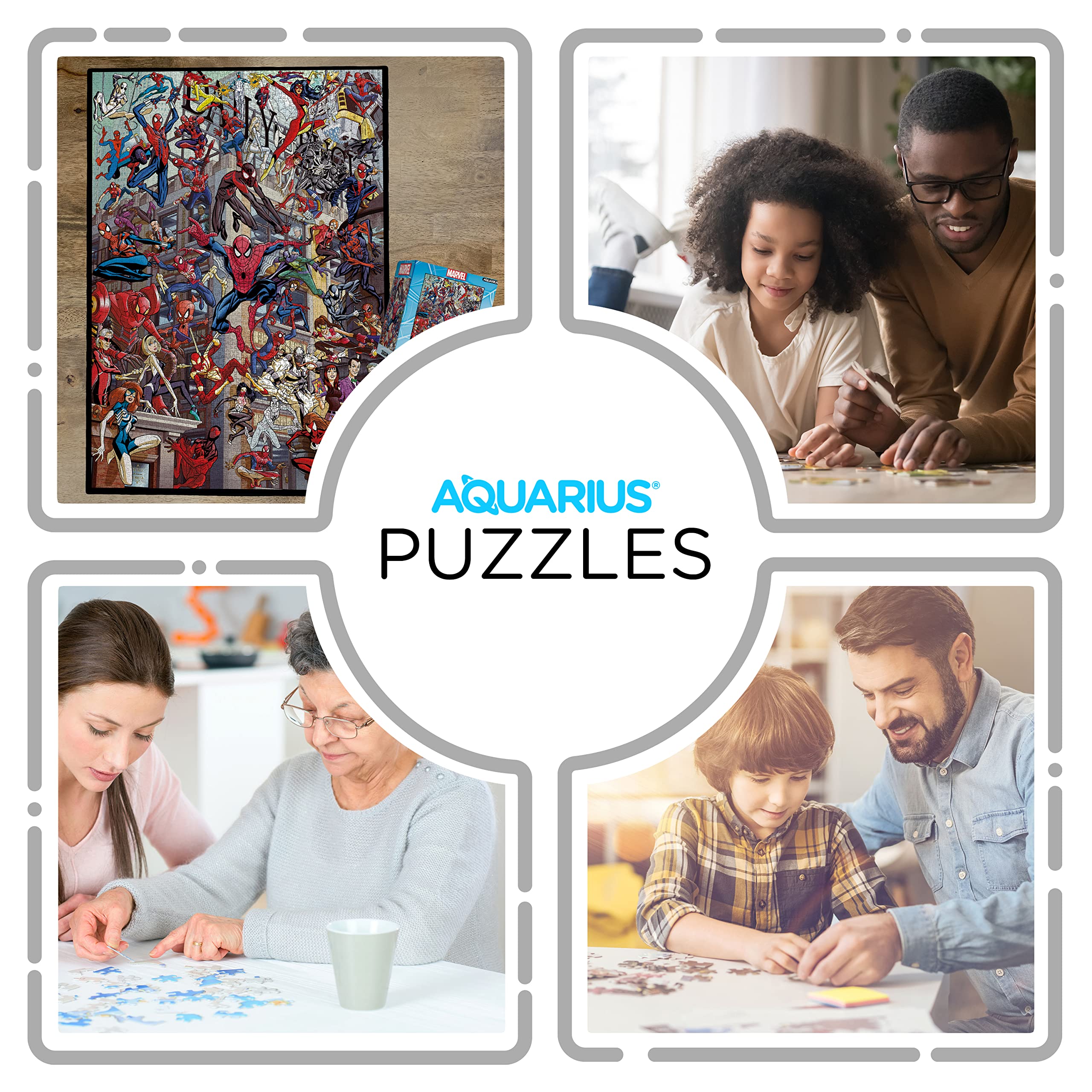 AQUARIUS Puzzle Marvel Spider-Man Heroes (puzzle da 3000 pezzi) - Prodotto e oggetti da collezione con licenza ufficiale Marvel Comics, senza abbagliamento, vestibilità di precisione, 81,3 x 114,4 cm