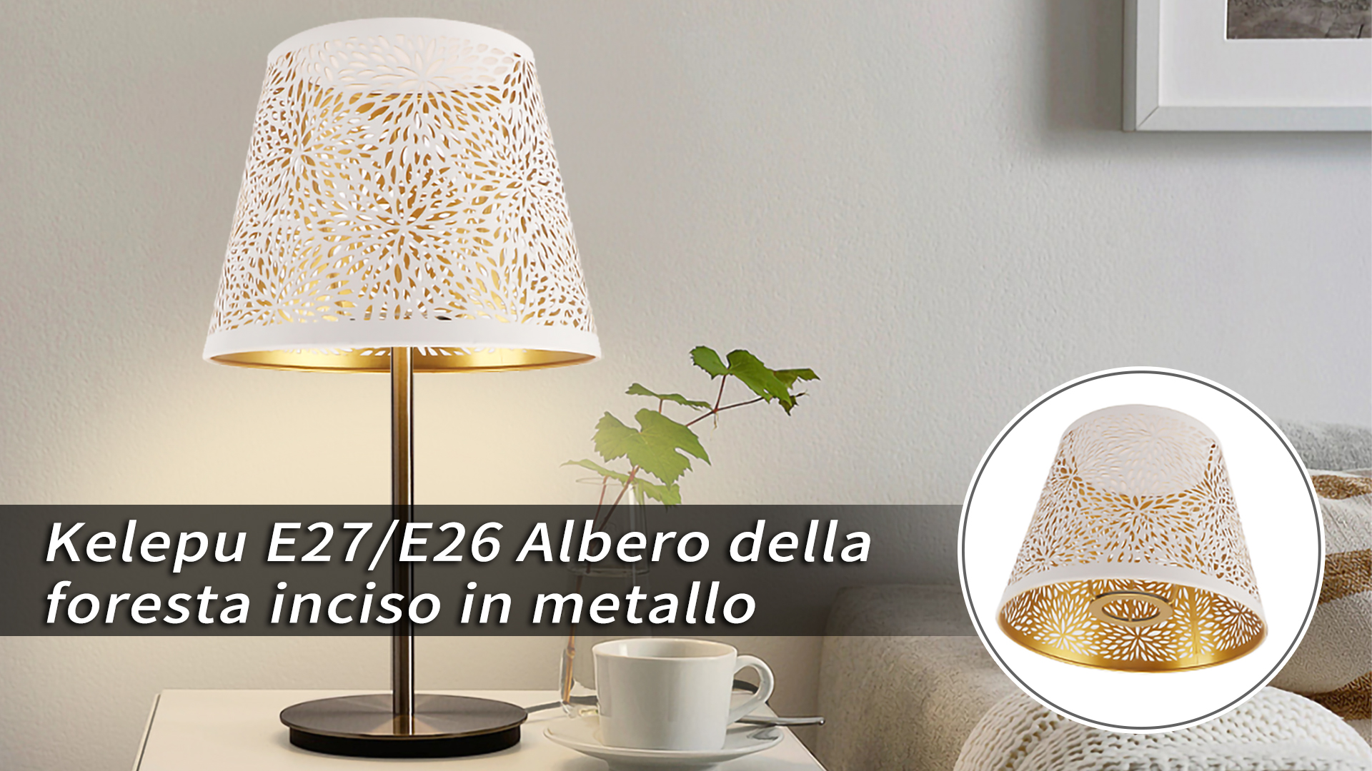 PARALUME VINTAGE E26/E27 paralume da parete paralume per lampada da
