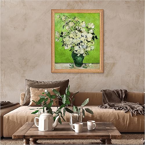 Miniatura 1356 de A&T ARTWORK The Starry Night de Vincent Van Gogh. Tamaño del marco: 36 x 30 pulgadas, tamaño de la imagen: 30 x 24 pulgadas, reproducciones clásicas