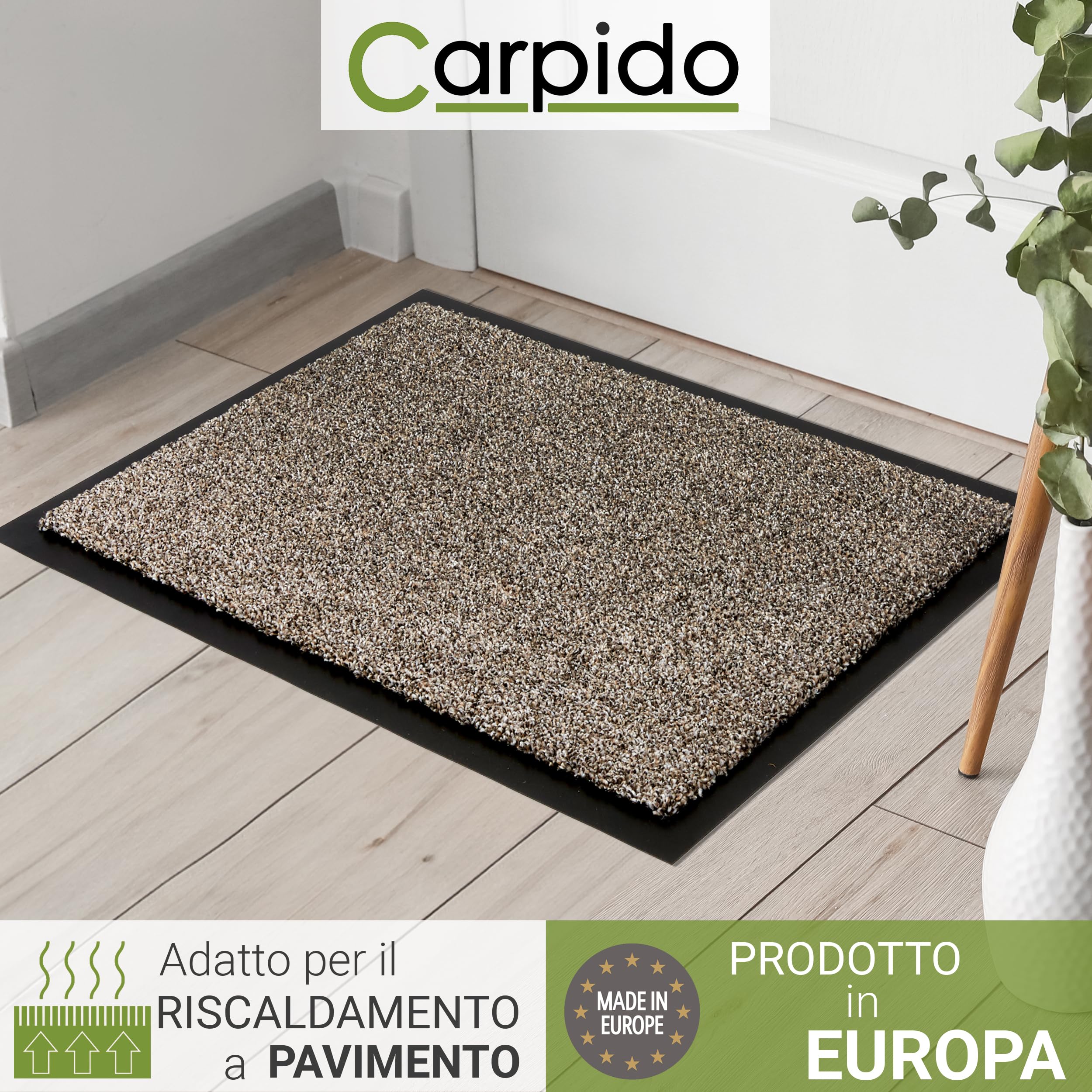 Zerbino in cocco motivo floreale 60x40 cm antiscivolo resistente alle intemperie interno/esterno multicolore Relaxdays | Leroy Merlin