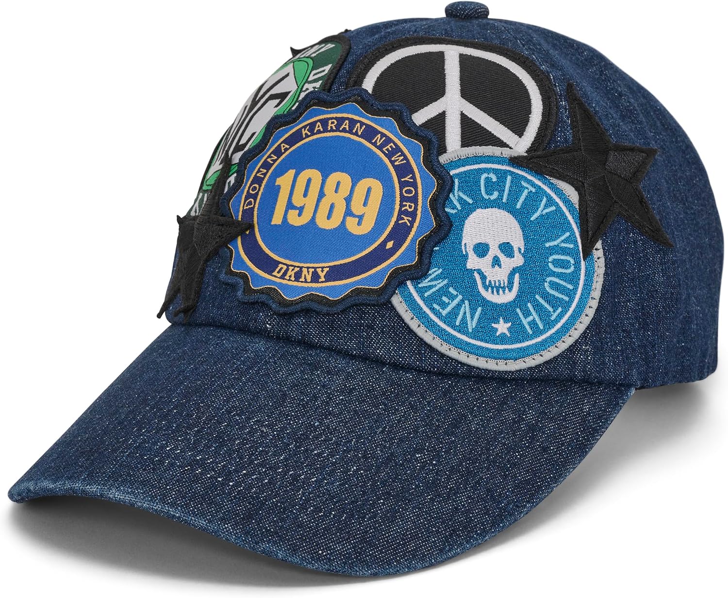 DKNY Women's Denim Patch Baseball Hat
