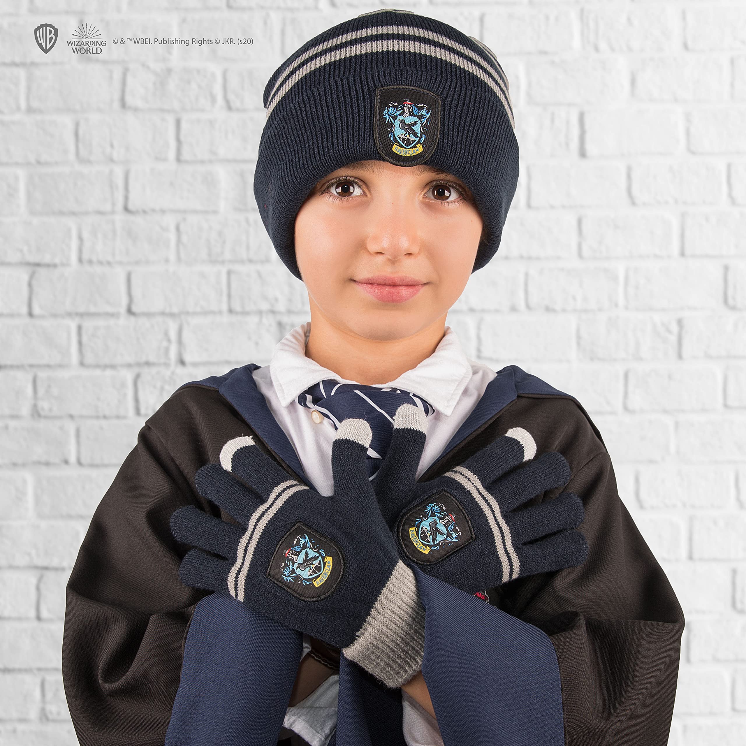 Set Cappello E Sciarpa Harry Potter - Grifondoro, Serpeverde, Corvonero, Tassorosso, Per Bambini/Ragazzi - Foto 4