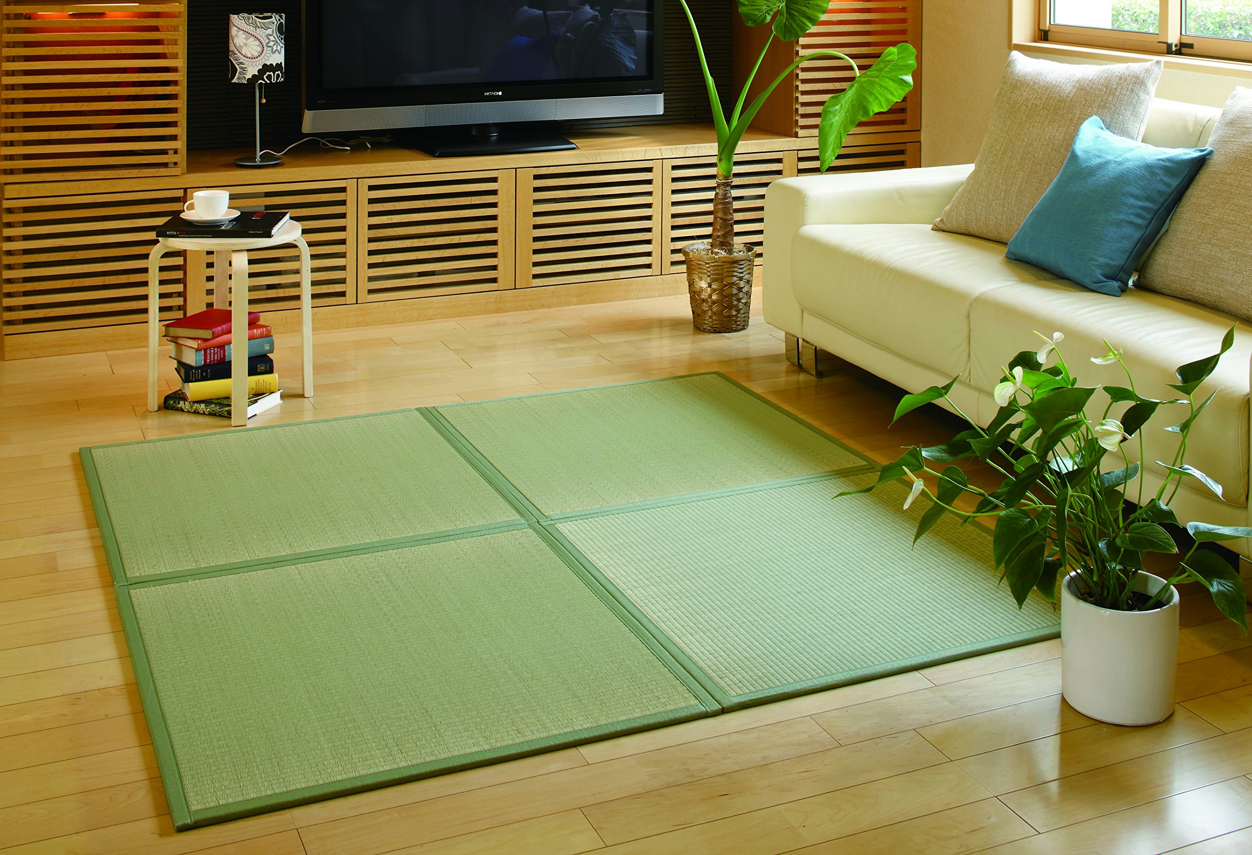 Amazon｜萩原 い草 置き畳 「平安」 約82X82X1.1cm 4枚組 軽量タイプ 