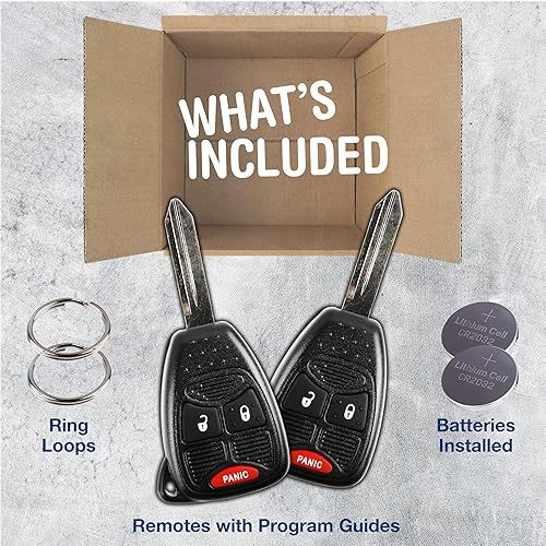 Miniatura 2 de KeylessOption Llavero de coche con control remoto de entrada sin llave para OHT692427AA KOBDT04A paquete de 2