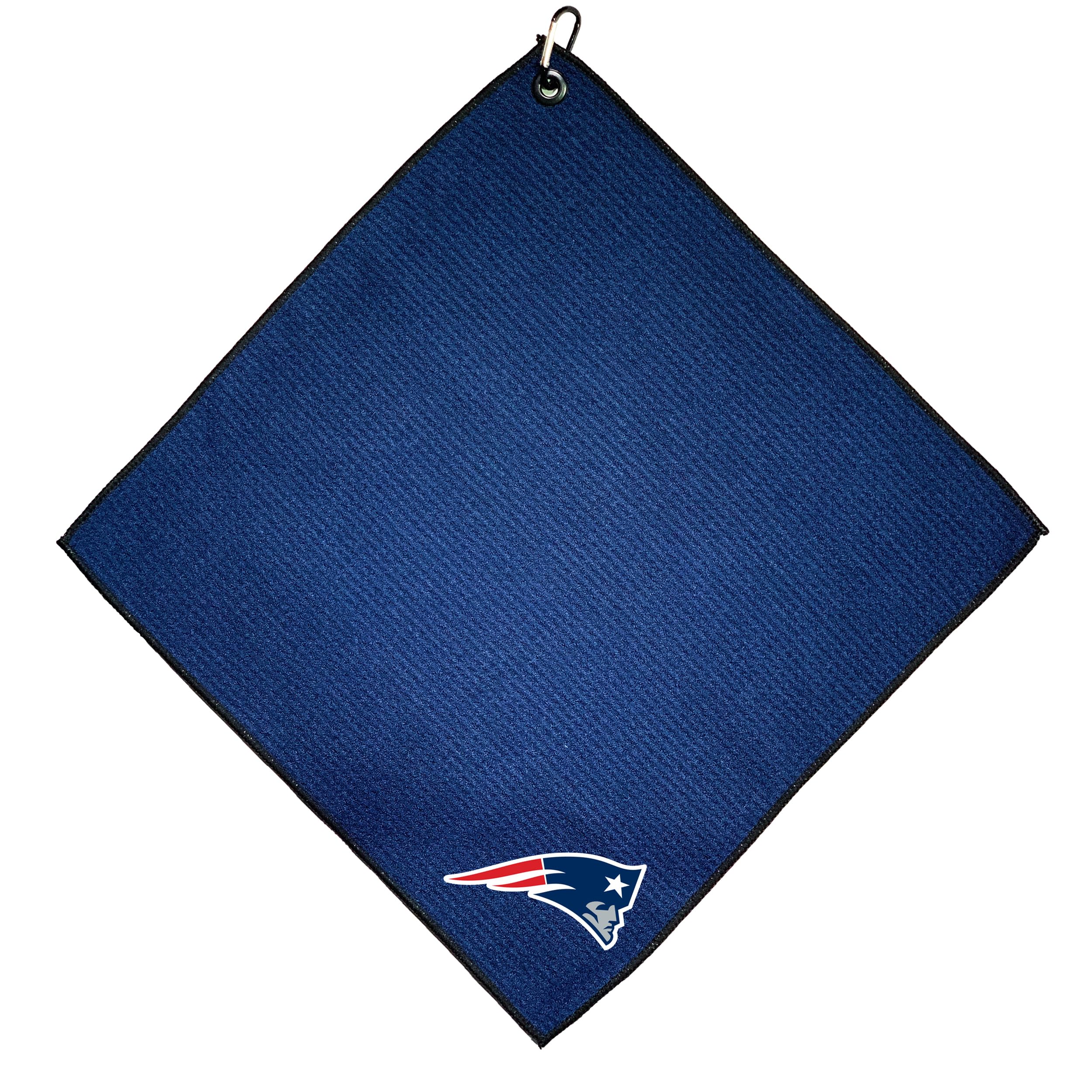 TEAM GOLF NFL New England Patriots 15x15 Golf Towel with Carabiner Clip, Premium Microfiber with Deep Waffle Pockets, Superior Water Absorption and Quick Dry Golf Cleaning Towel — image 1