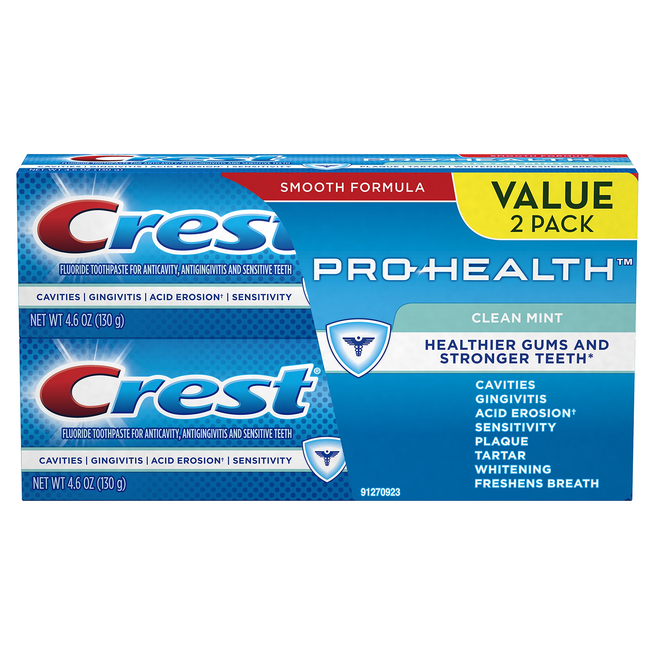 CrestPro-Health Clean Mint Toothpaste, 4.6 Ounce (Twin Pack) (Packaging May Vary)