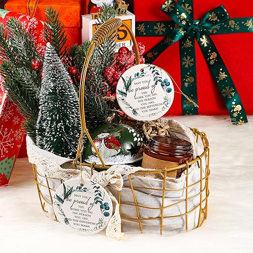 Miniatura 5 de 10 piezas de adornos de agradecimiento de Navidad, regalos de agradecimiento de Navidad May You Be Proud of The Work You Do Árbol de Navidad,