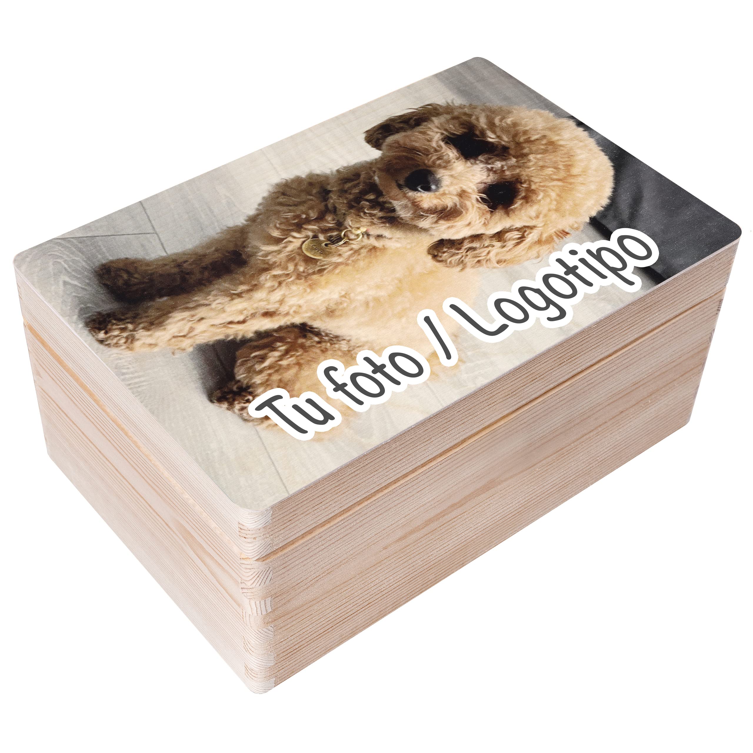 Creative DECO Caja con tu Foto Personalizado - Idea de Regalo Personalizada | Cajas Madera de Recuerdos Personalizadas | para Mujeres, Hombres y Parejas | Personalizados para Cumpleaños, Fiestas