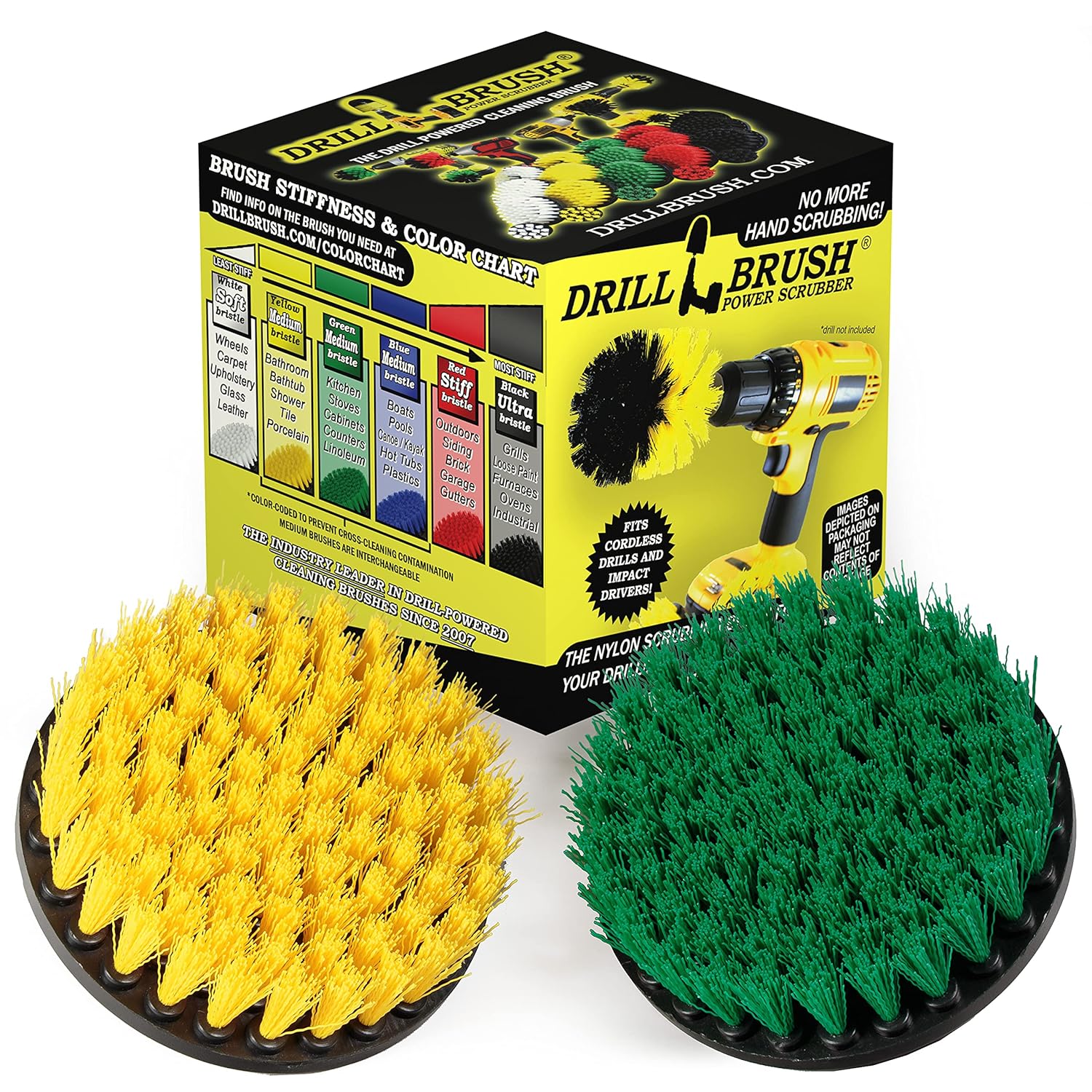 Bathroom Accessories - Power Scrubber Bathroom and Kitchen Brush Set - Cleaning Supplies - Drill Brush- Bath Mat