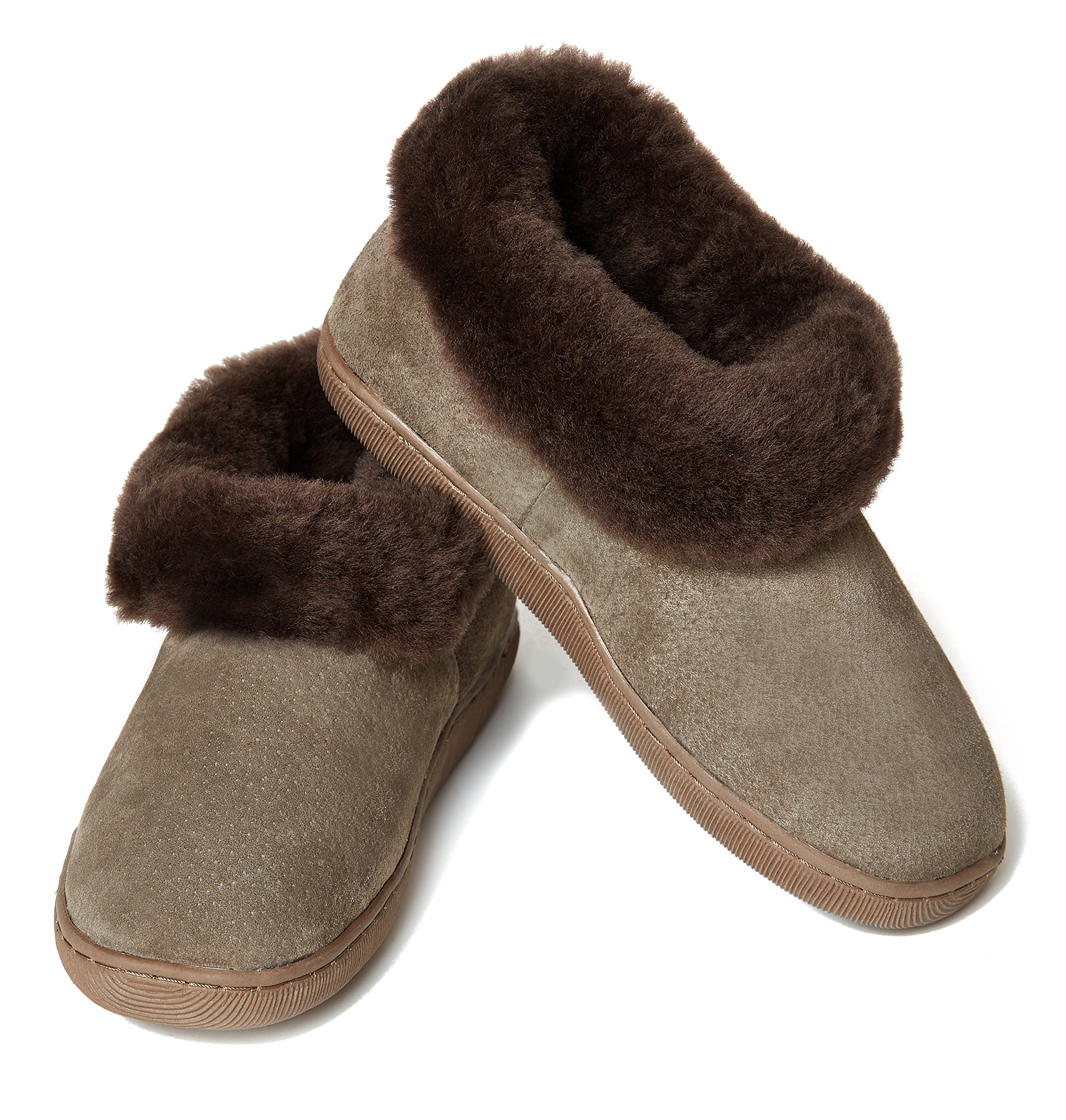 Reissner Lammfelle Zapatillas de casa de Piel de Oveja Creta
