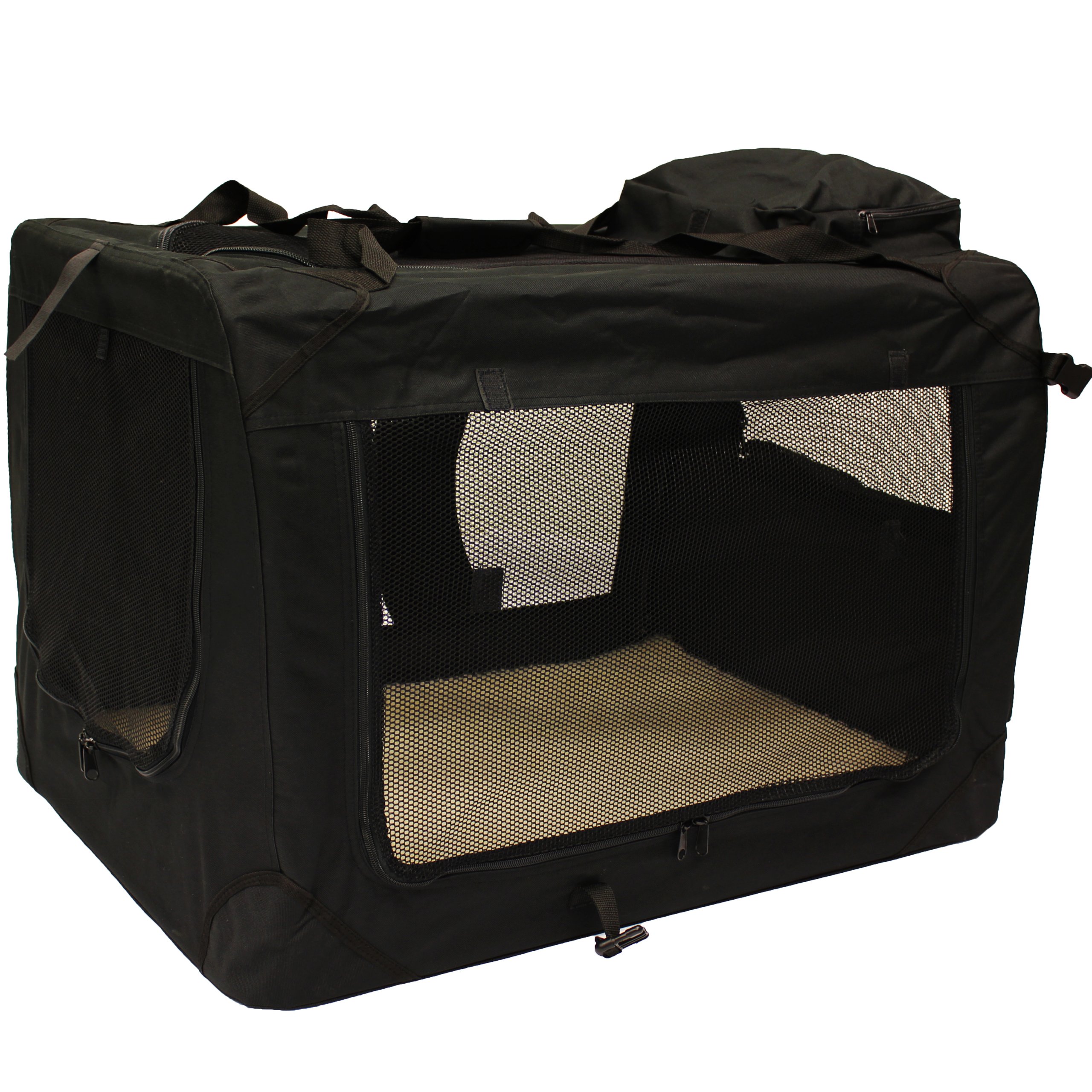 Mool Lightweight Fabric Pet Carrier Crate with Fleece Mat and Food Bag