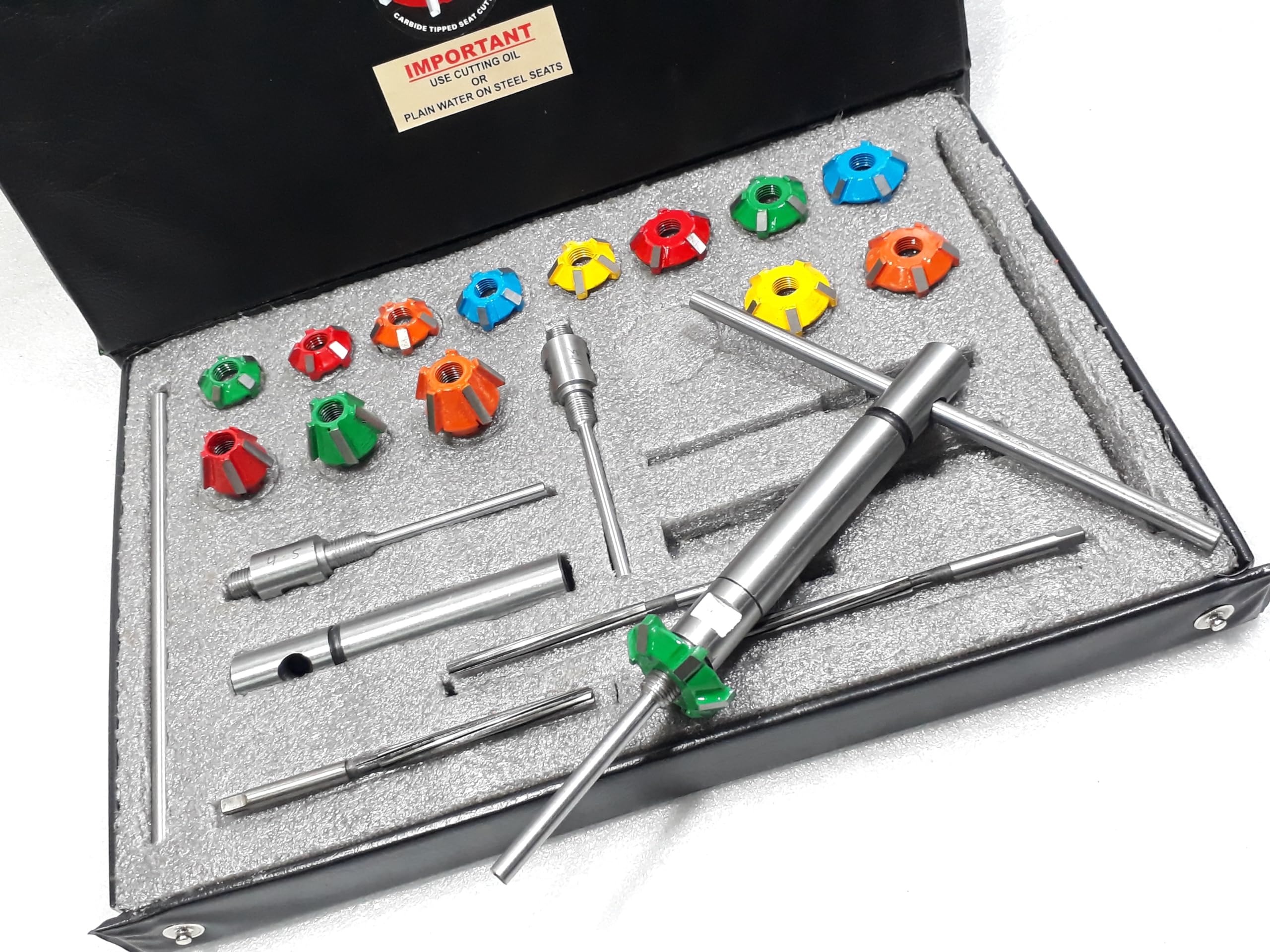 光導　SERCETセット 24x VALVE SEAT CUTTER KIT CARBIDE TIPPED WITH 3 STEMS + 3 REMR+2