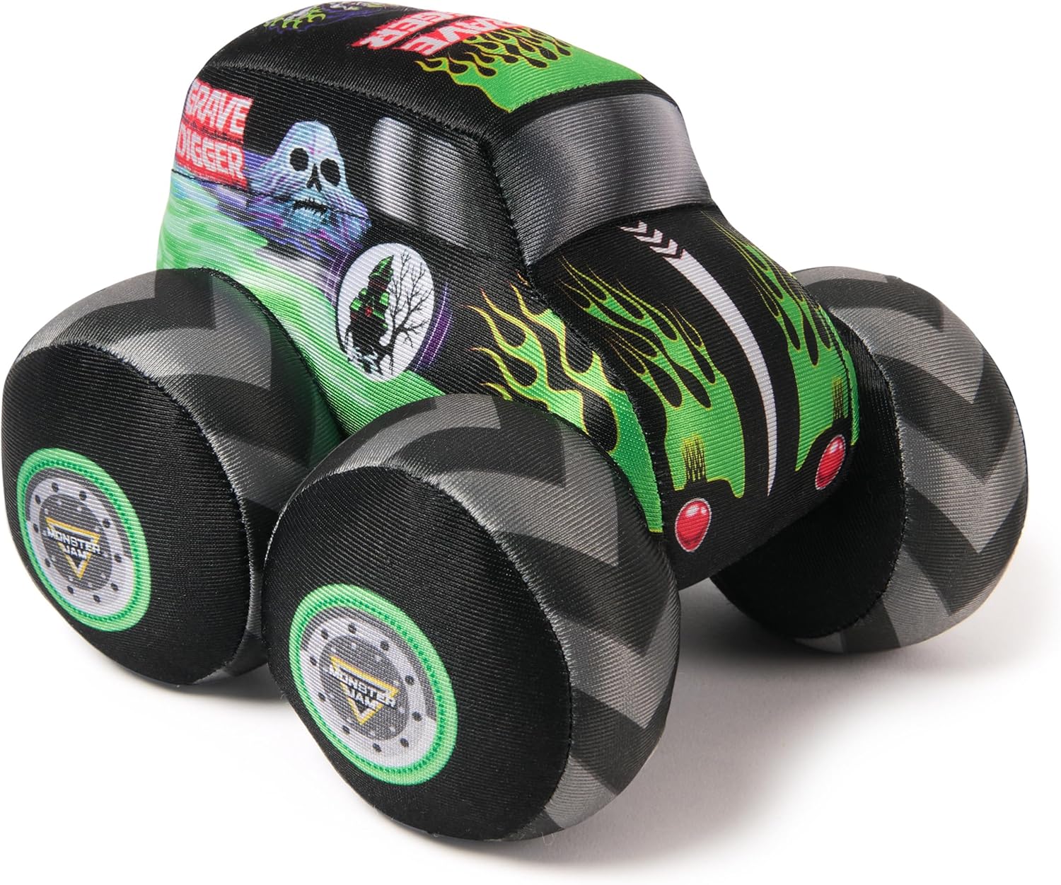 Monster Jam Official Grave Digger Monster Truck with Sound, Plush Toy, Zombie Monster Truck for Boys and Girls, Kids Toys for Ages 3 and Up, 7”