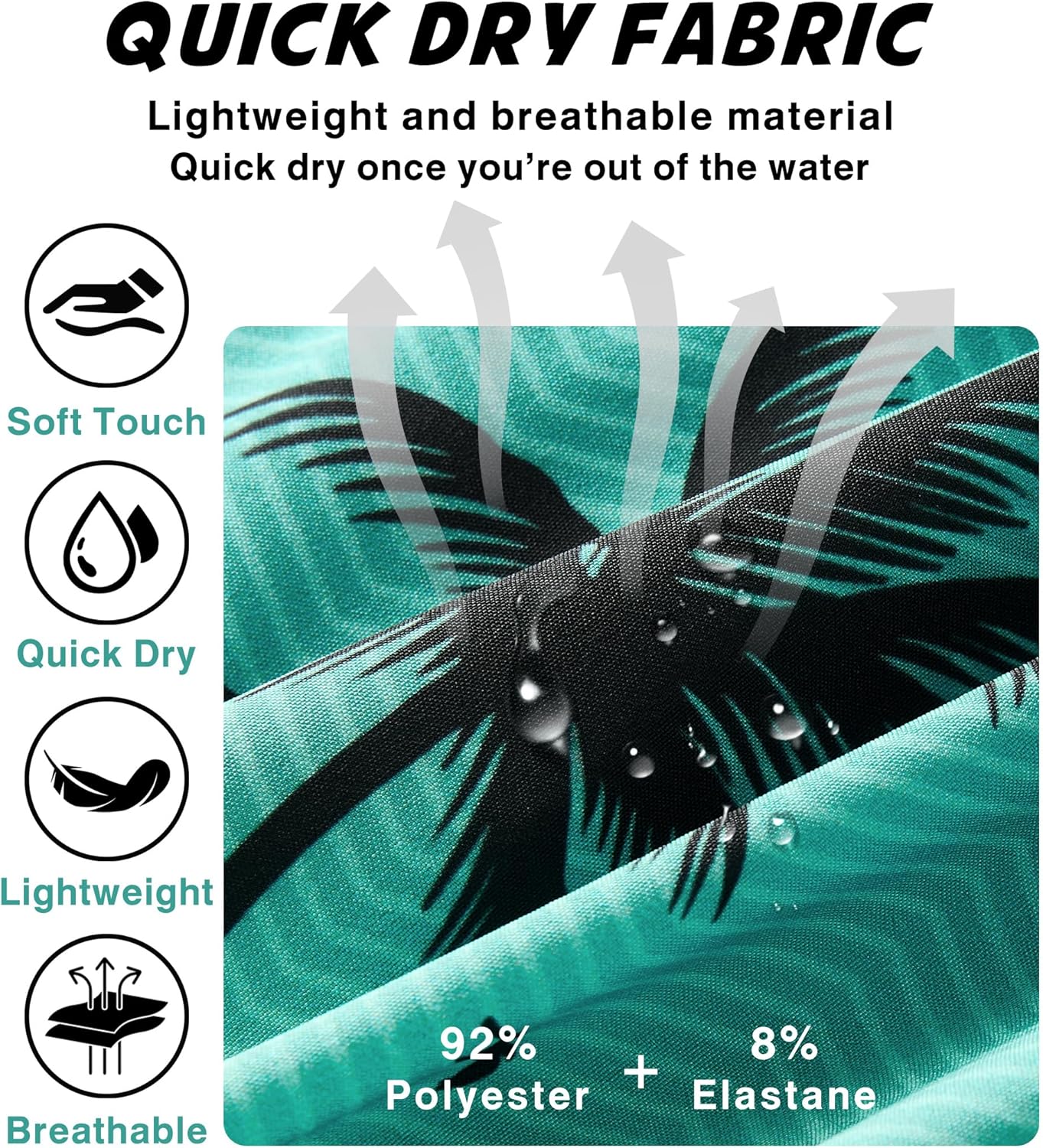 Mens Swim Trunks with Compression Liner 7 Inch Swim Trunks Quick Dry Surfing Beach Shorts Hawaii Sports Shorts - Image 6