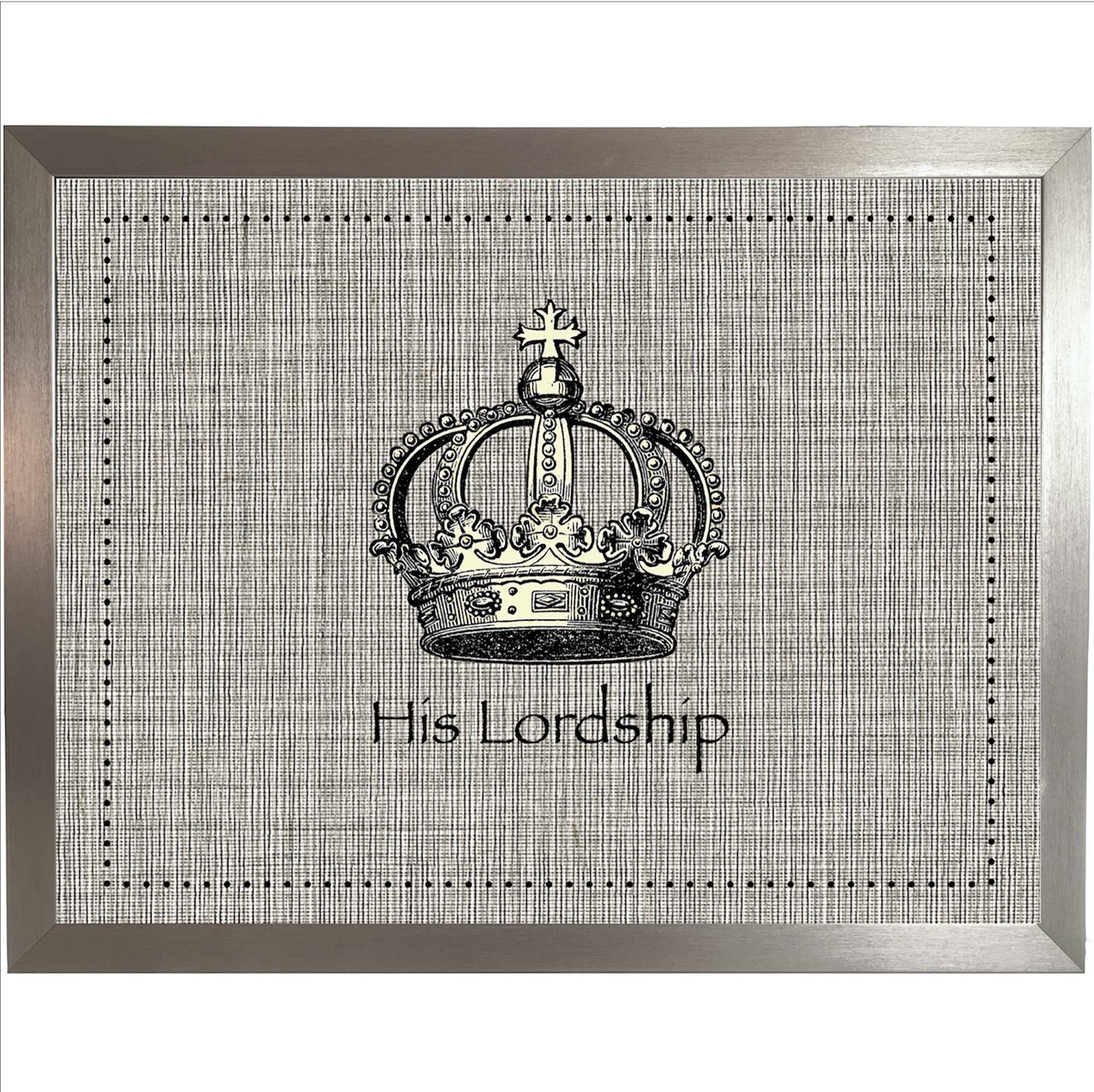 Trove Homewares His Lordship Vintage Silver Cushioned Bean Bag Padded Lap Tray Lap Desk Table For Eating
