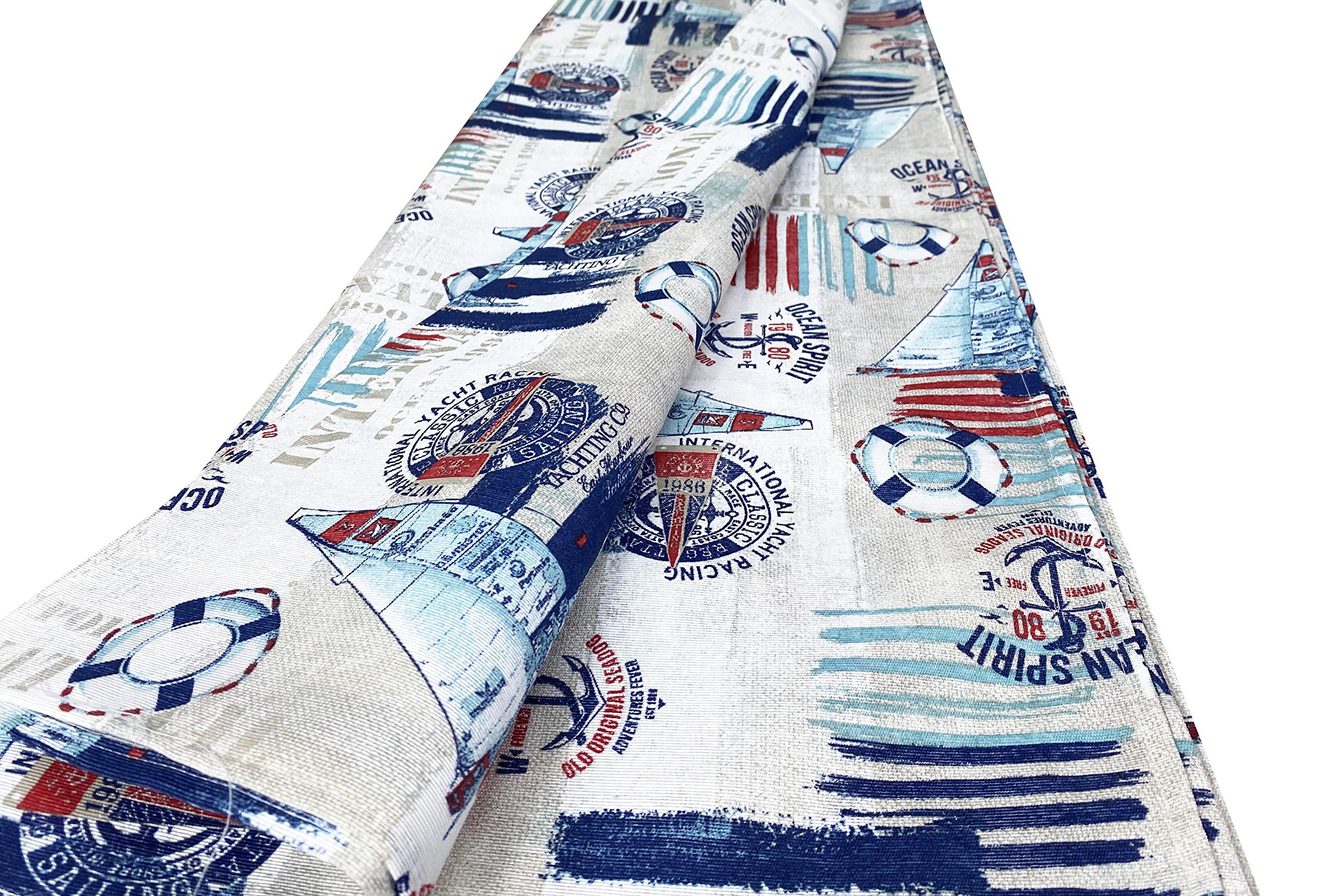 Tex family Drap d'ameublement multifonction, grand foulard, couvre-lit, couvre-canapé, tissu Loneta (Bleu voile - 2 places)