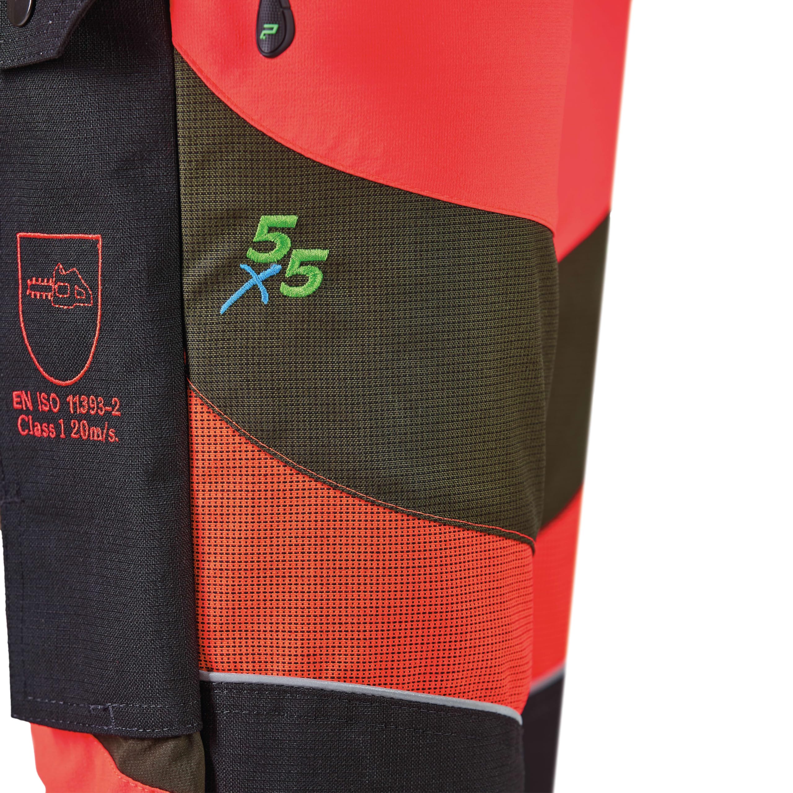 PSS Schnittschutzhose X-Treme Breeze Neonrot/Grün Größe 98